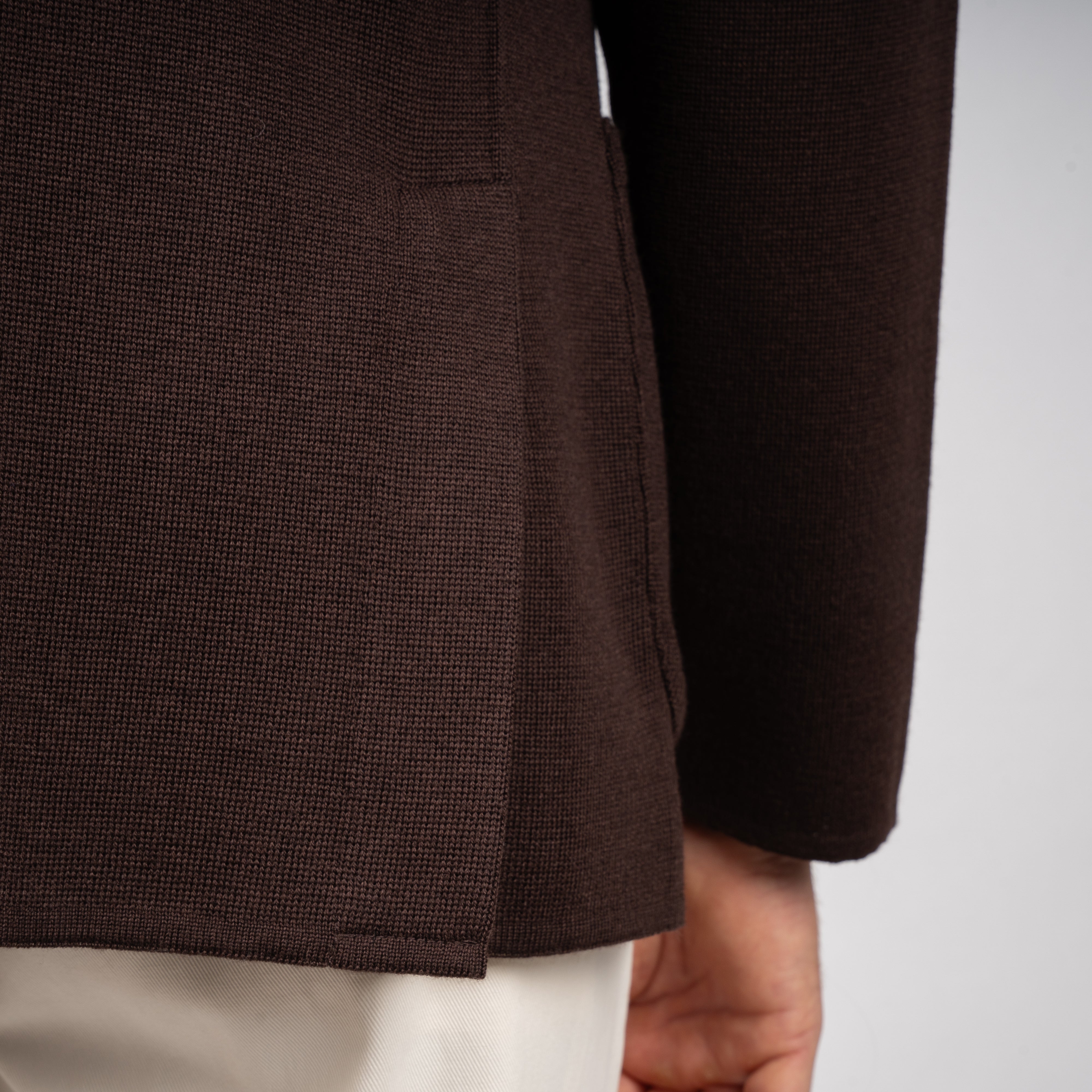 Lardini Gebreid Colbert Bruin