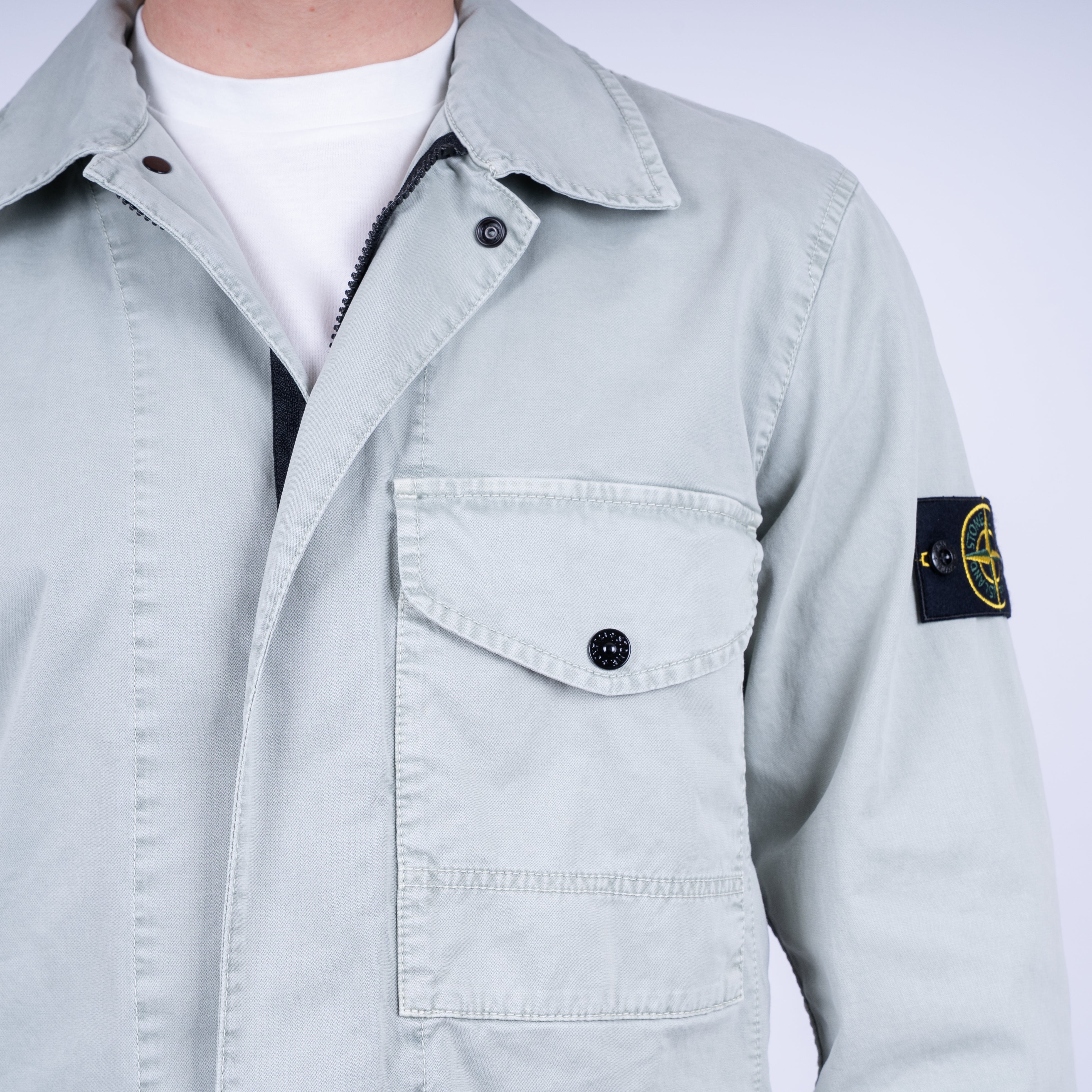 Stone Island Overshirt Mintgroen | 'OLD' Effect