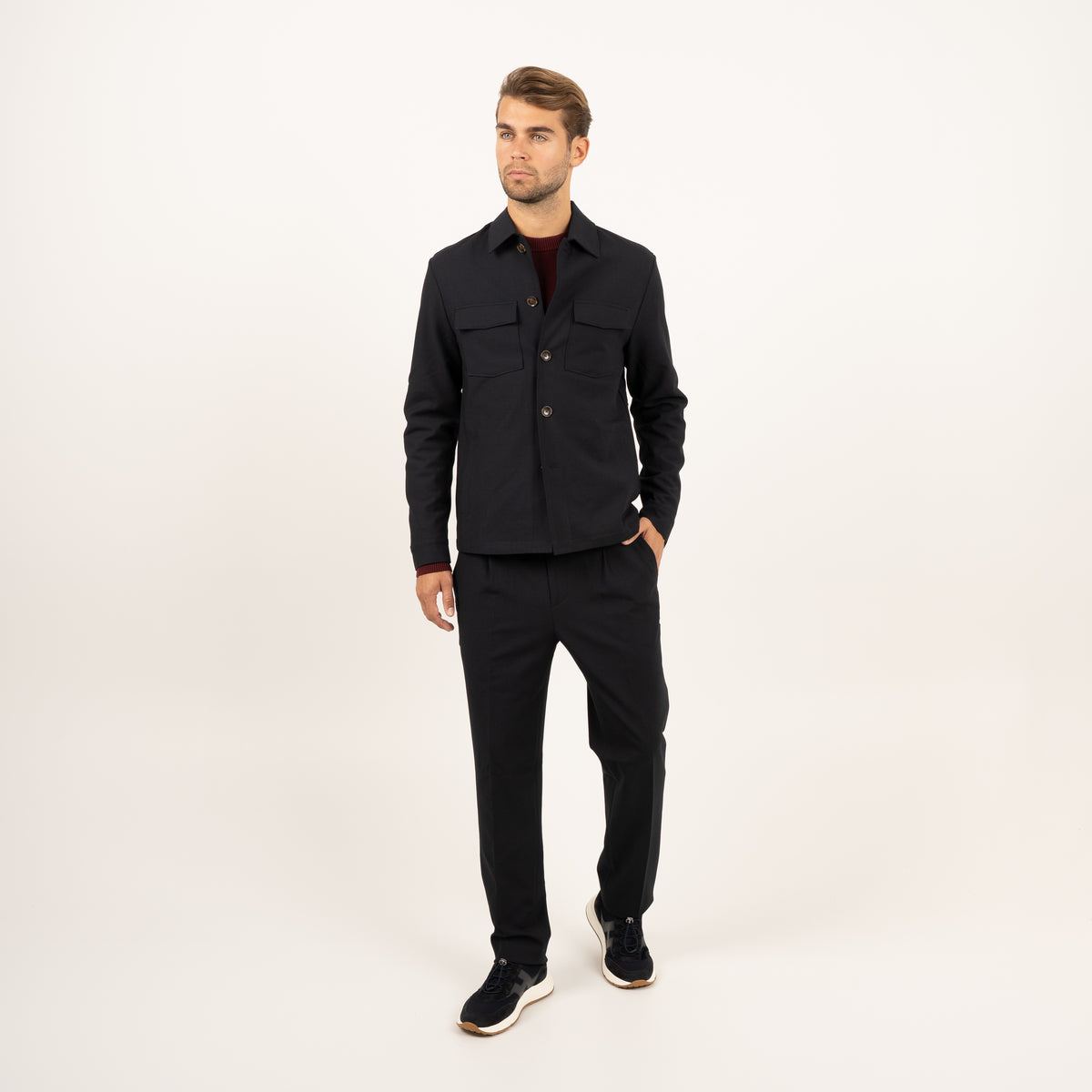 SEVEN DIALS Overshirt Blauw | Ronan