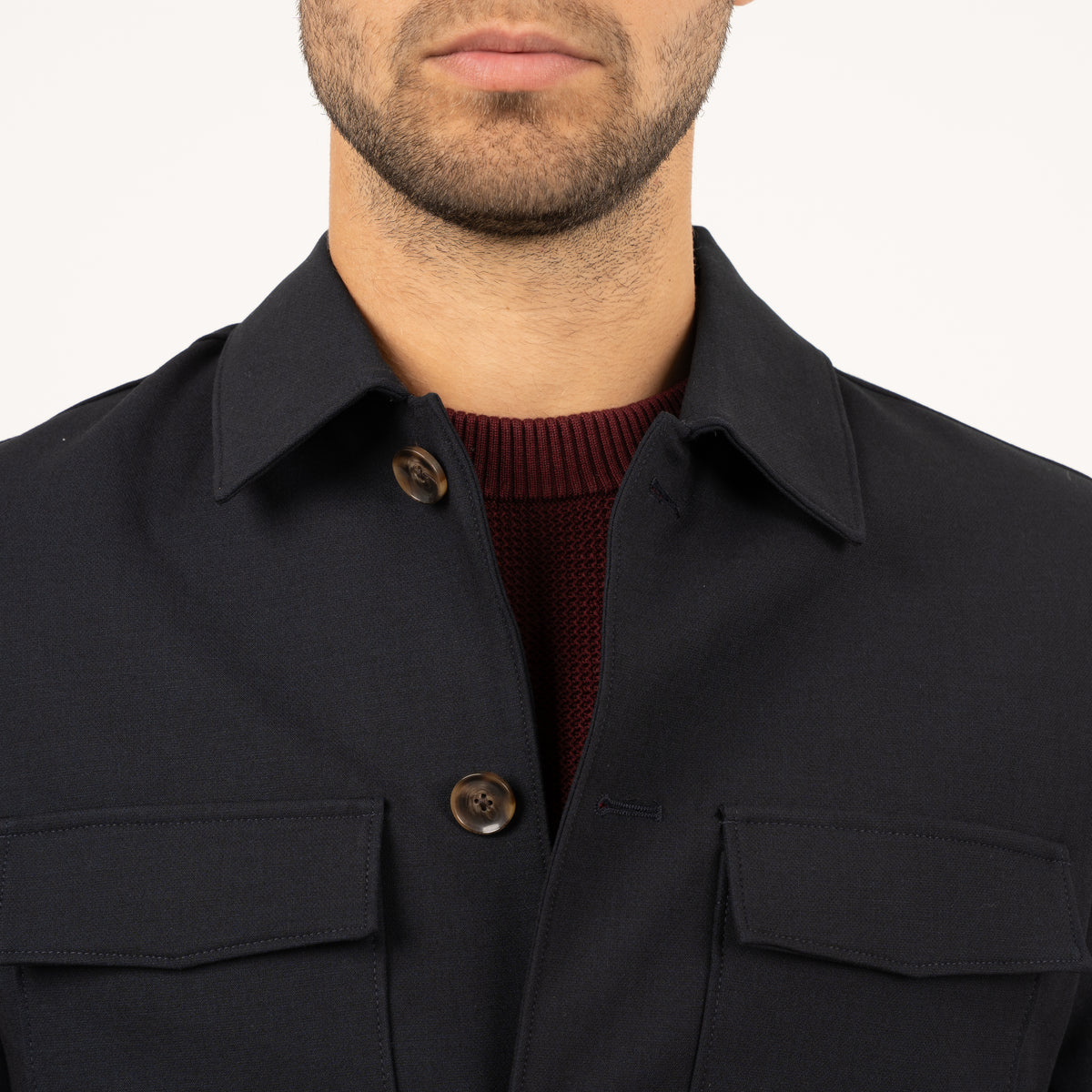 SEVEN DIALS Overshirt Blauw | Ronan