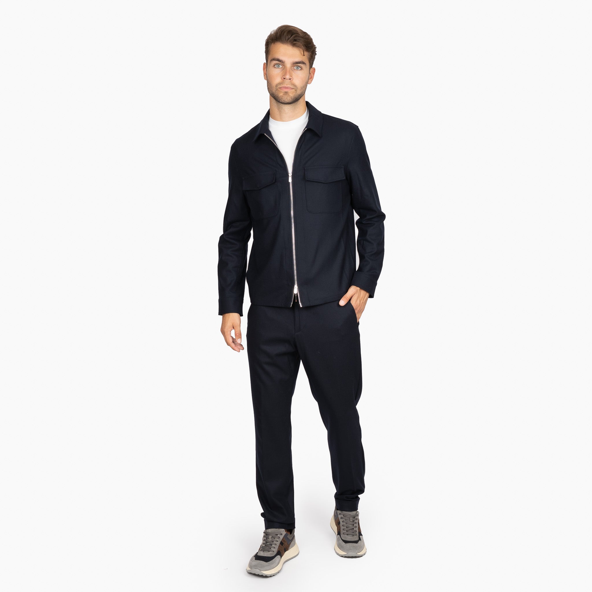 Marco Pescarolo Overshirt Donkerblauw | Urus Cashmere