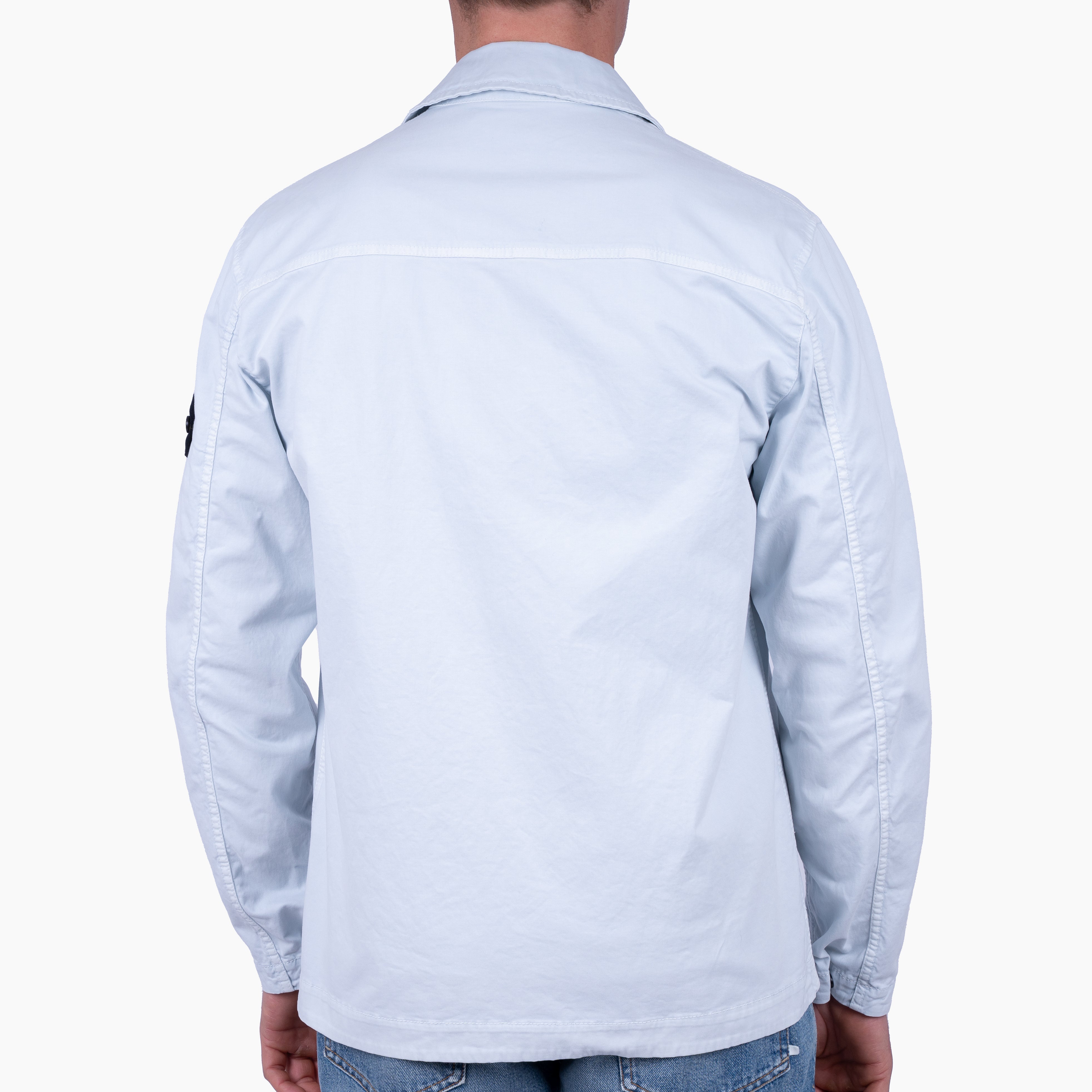 Stone Island Overshirt Lichtblauw | 'OLD' Effect