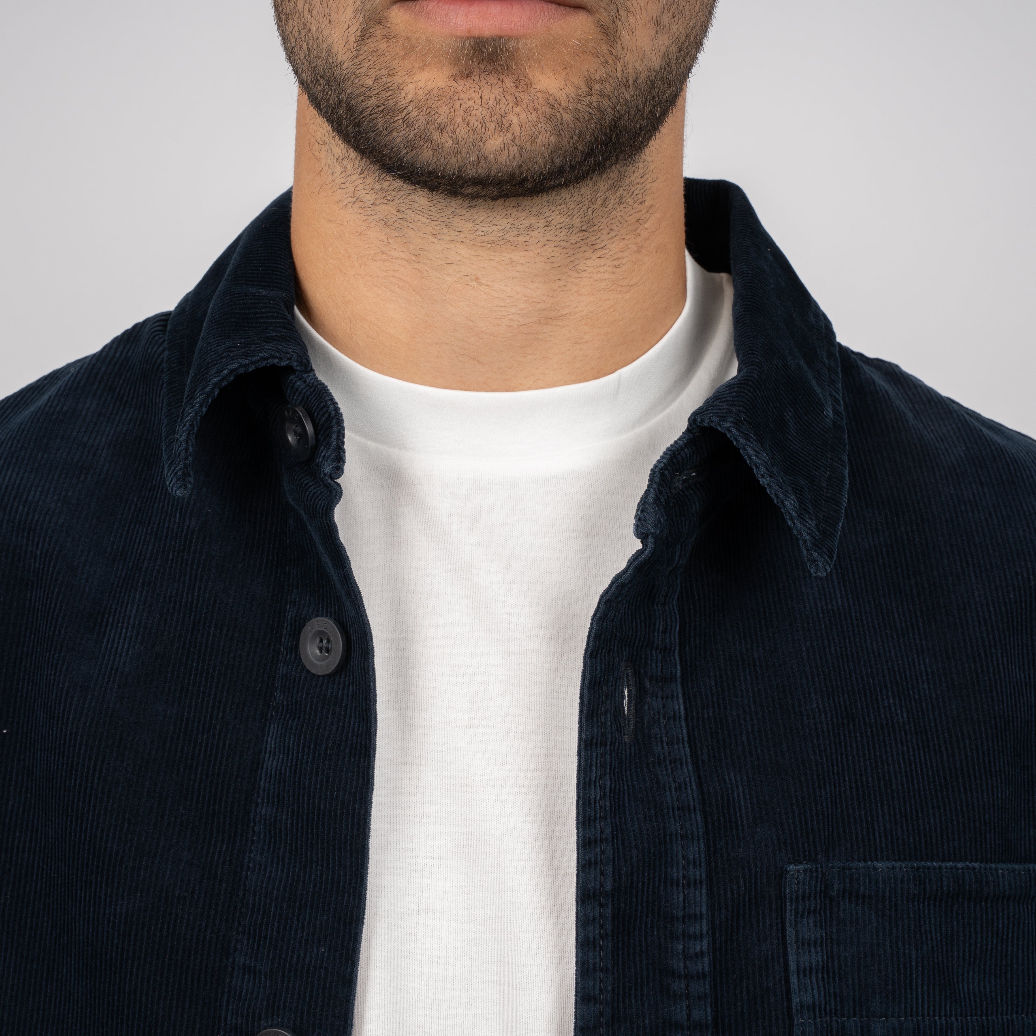A.P.C. Overshirt Corduroy Blauw | Surchemise
