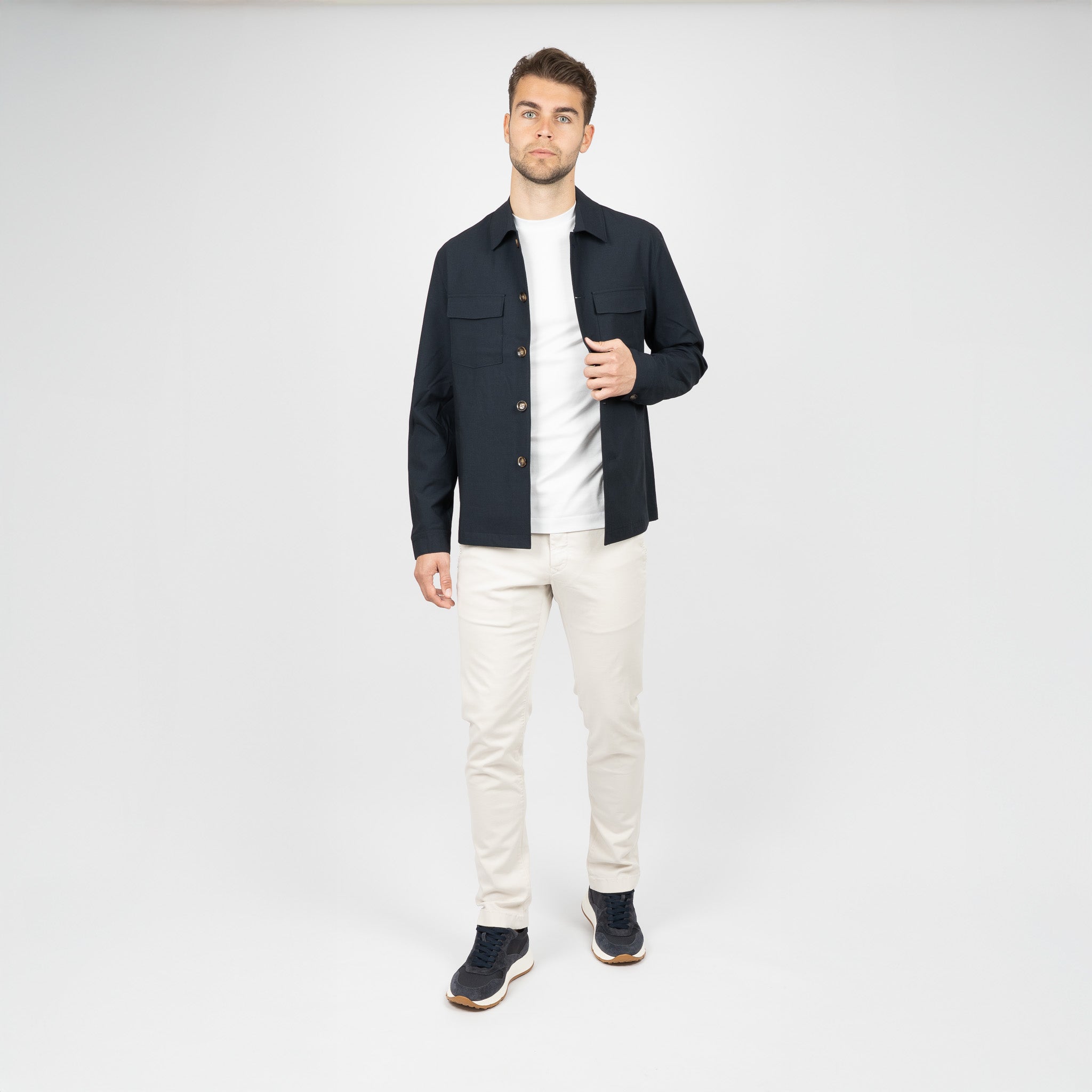SEVEN DIALS Overshirt Blauw | Ronan