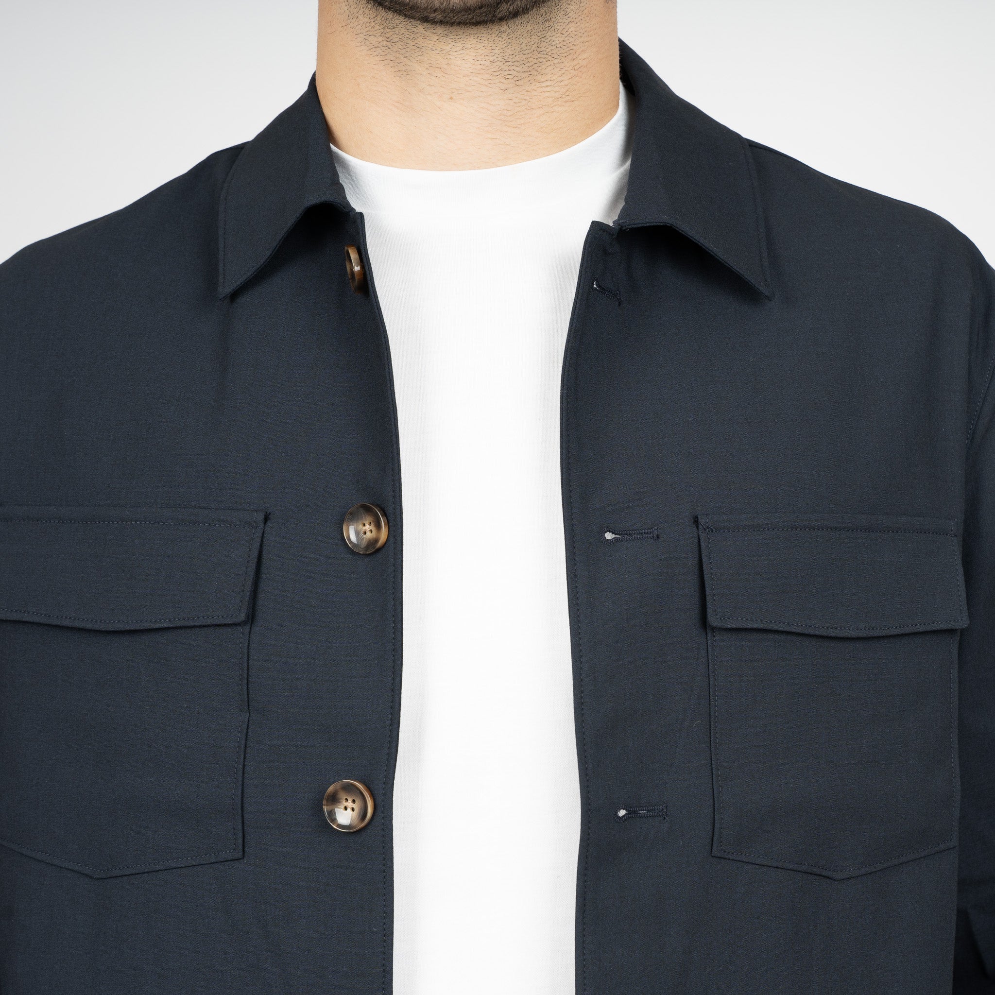 SEVEN DIALS Overshirt Blauw | Ronan