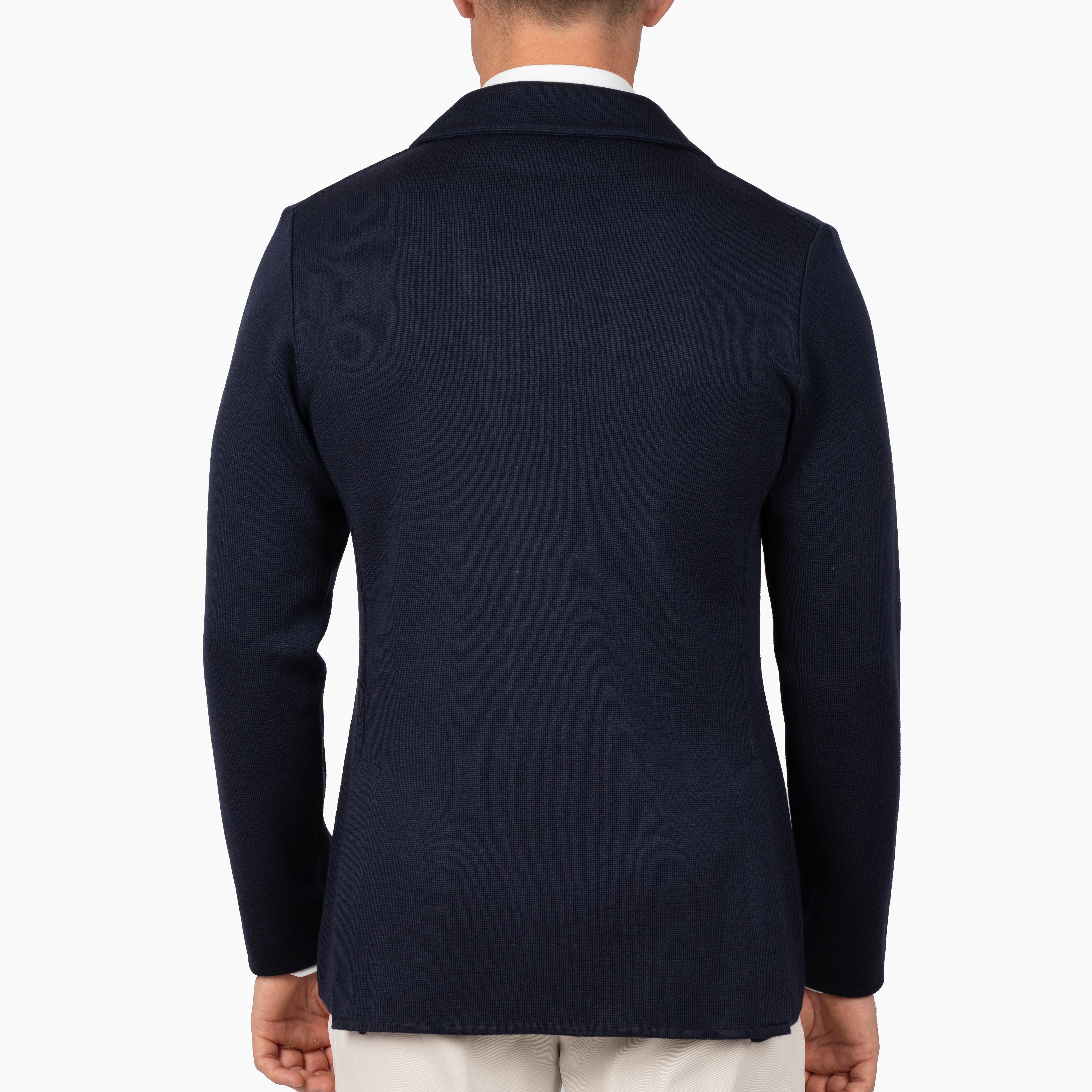 Lardini Gebreid Colbert Blauw