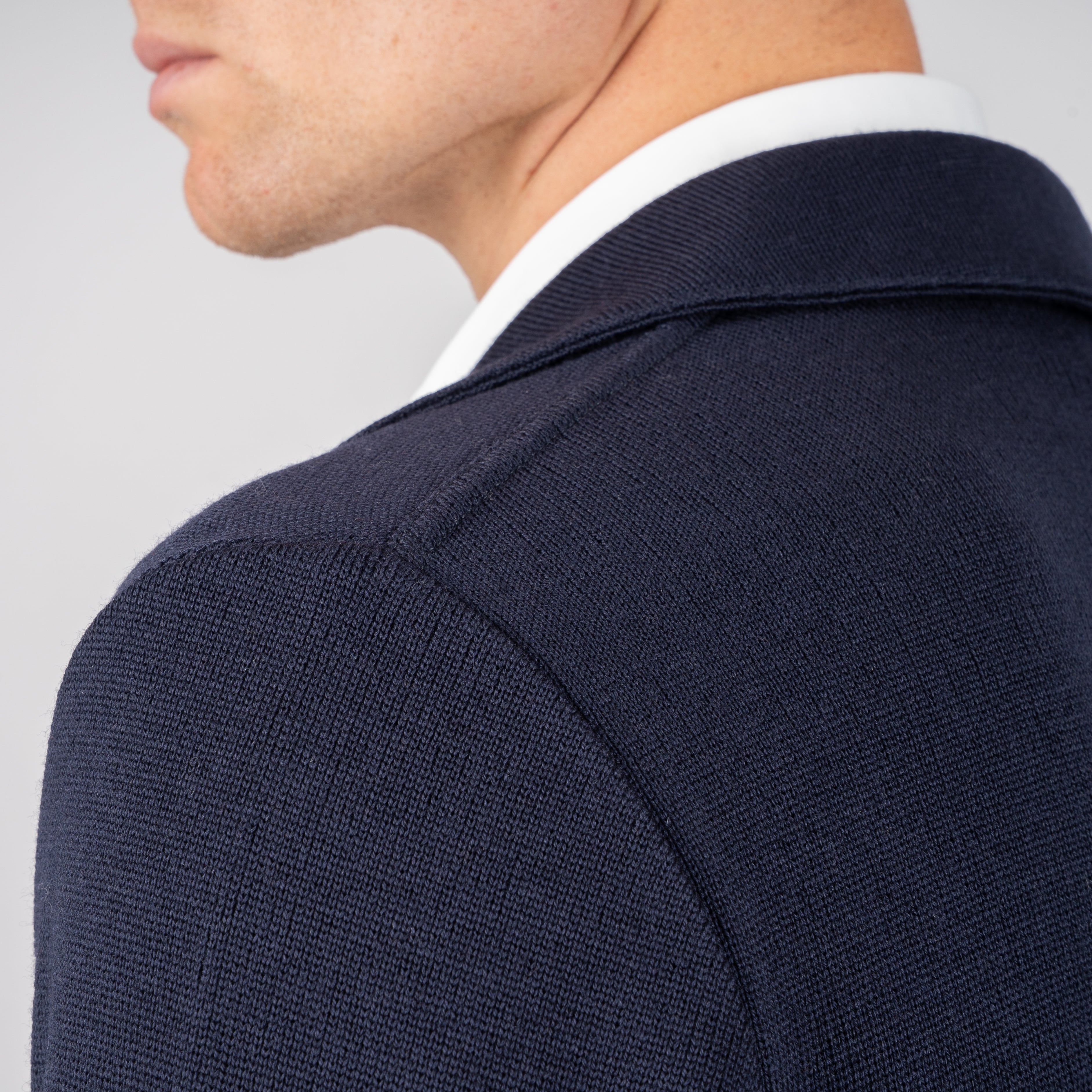 Lardini Gebreid Colbert Blauw