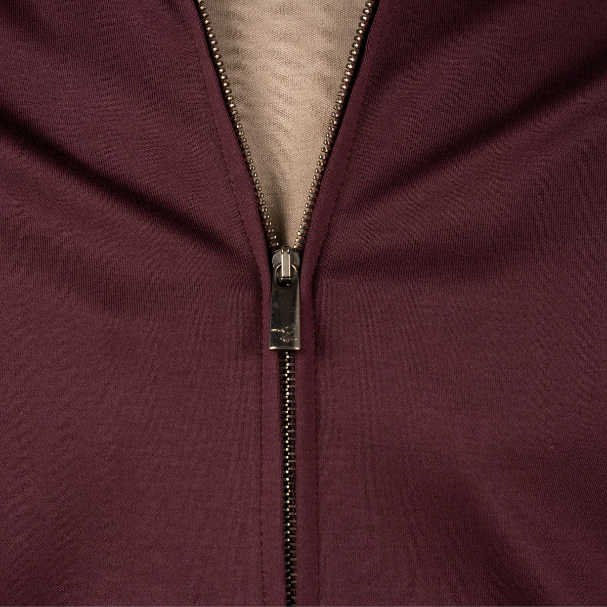 Valenza Overshirt met Rits Bordeaux Rood | Interlock Supima