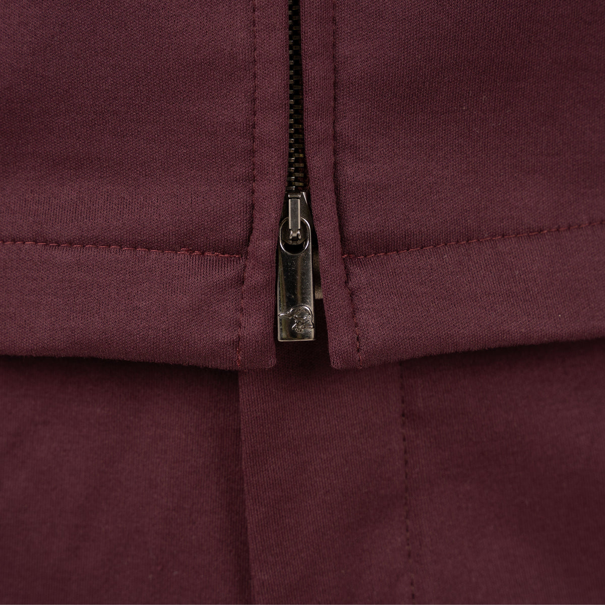 Valenza Overshirt met Rits Bordeaux Rood | Interlock Supima