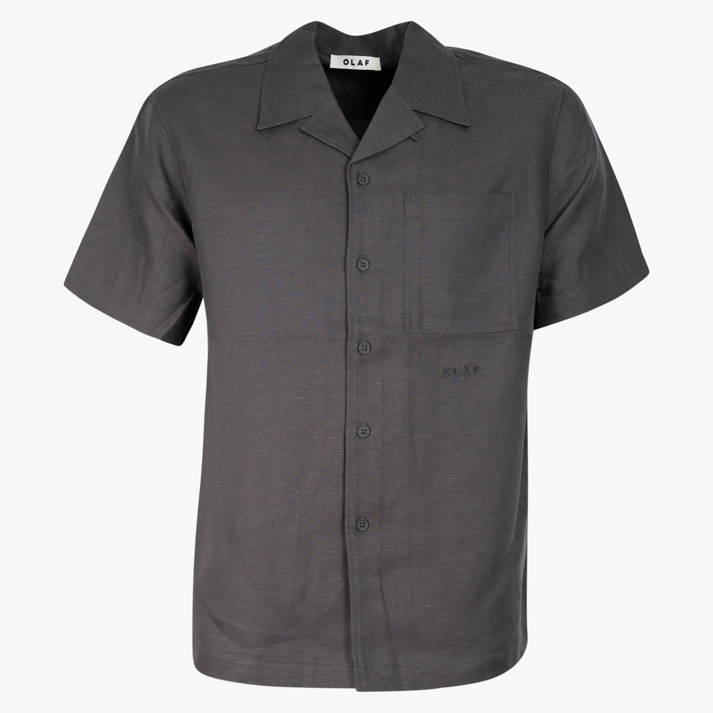 Olaf Overhemd Korte Mouw Grijs | SS Shirt