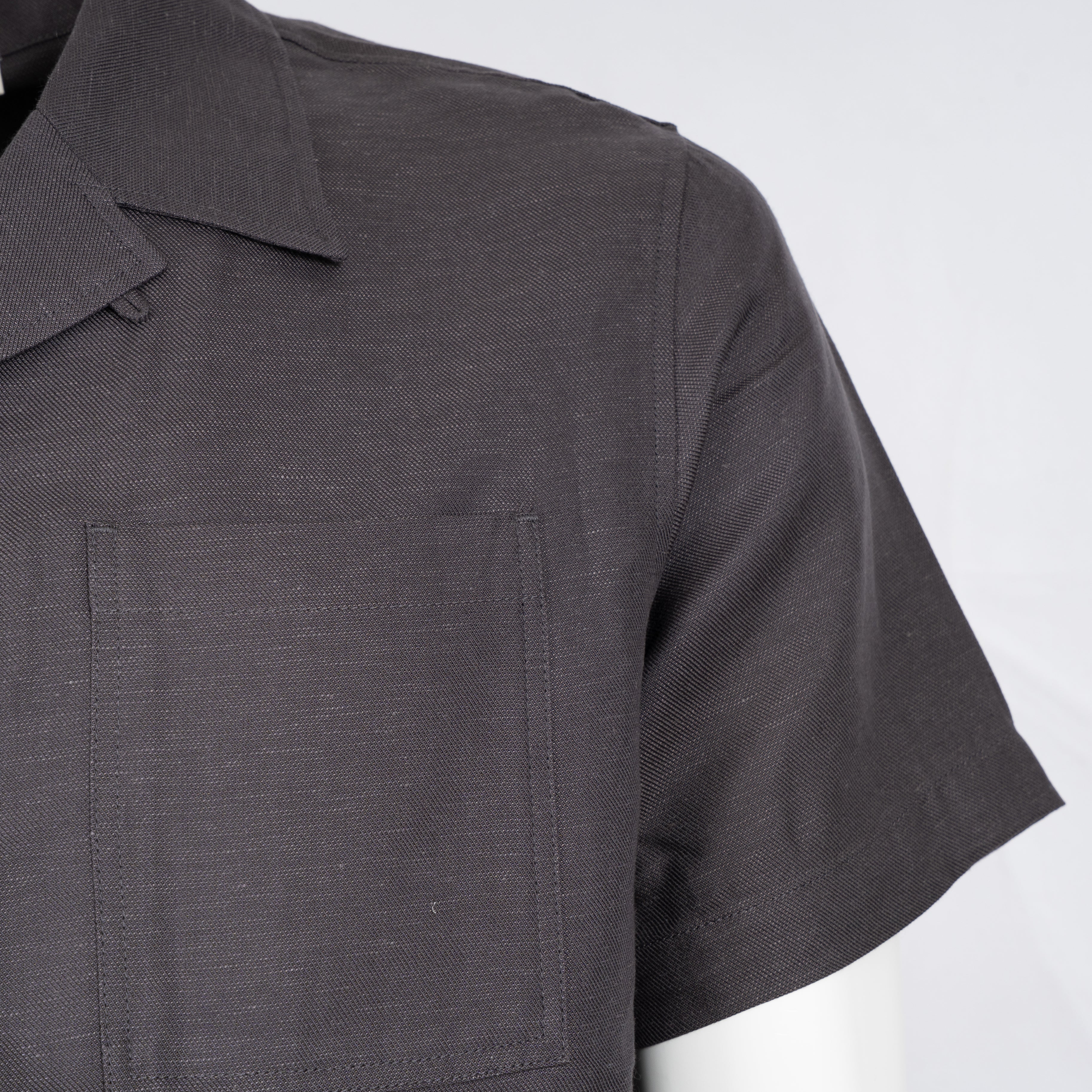 Olaf Overhemd Korte Mouw Grijs | SS Shirt