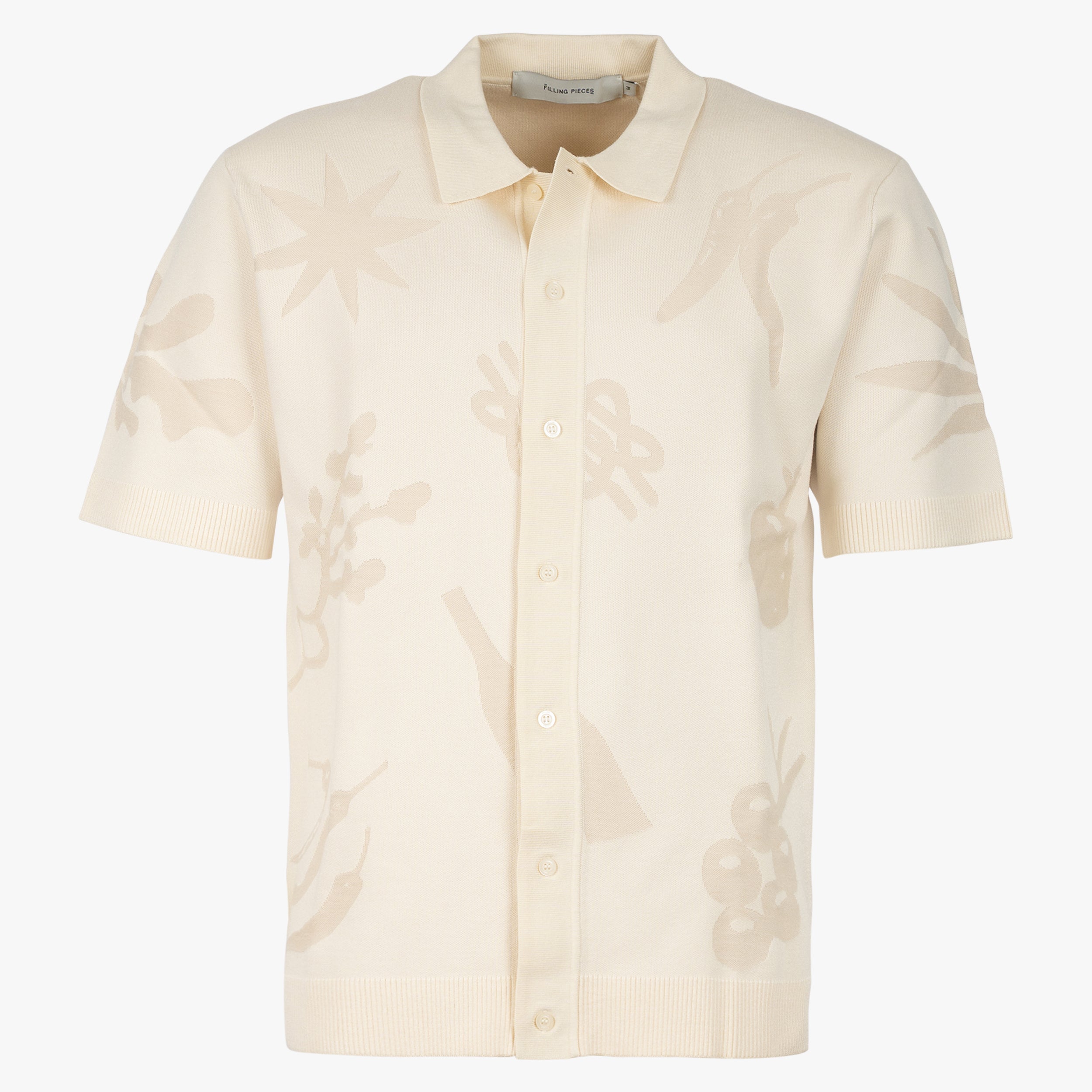 Filling Pieces Overhemd Korte Mouw Crème | Knit Shirt Breaking Bread