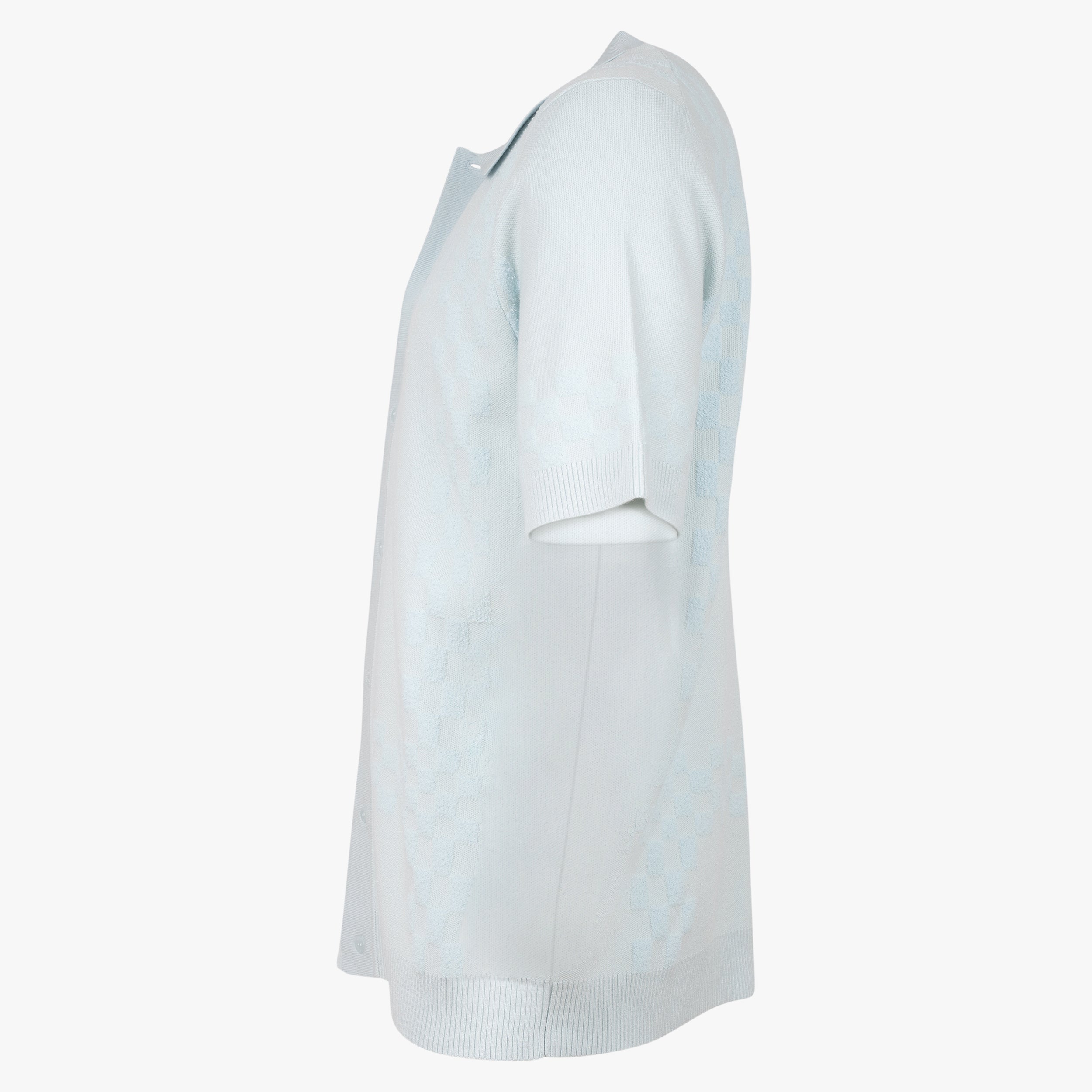 Filling Pieces Doorknoop Polo Lichtblauw | Knit Resort Shirt