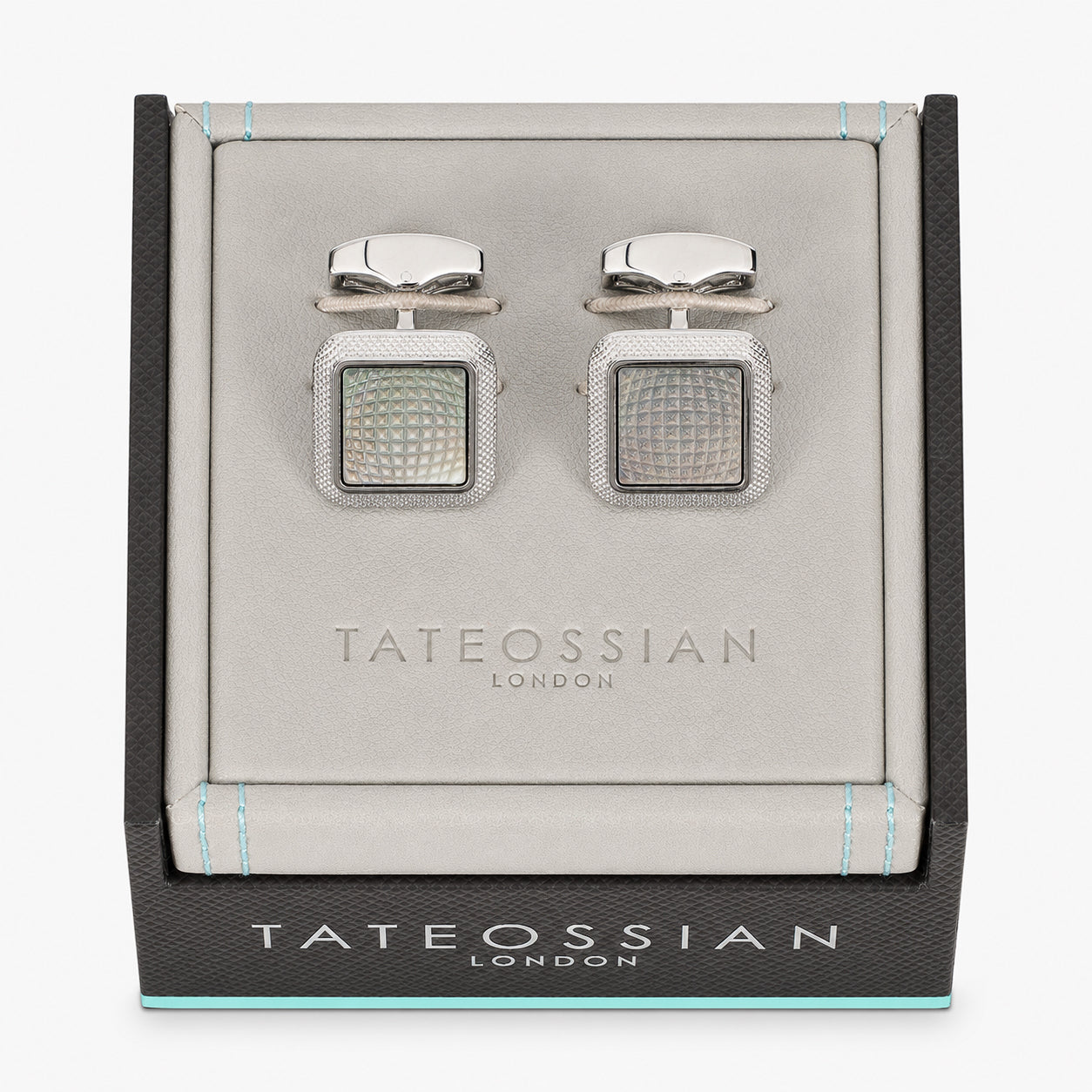Tateossian Manchetknopen Zilver | Guilloché