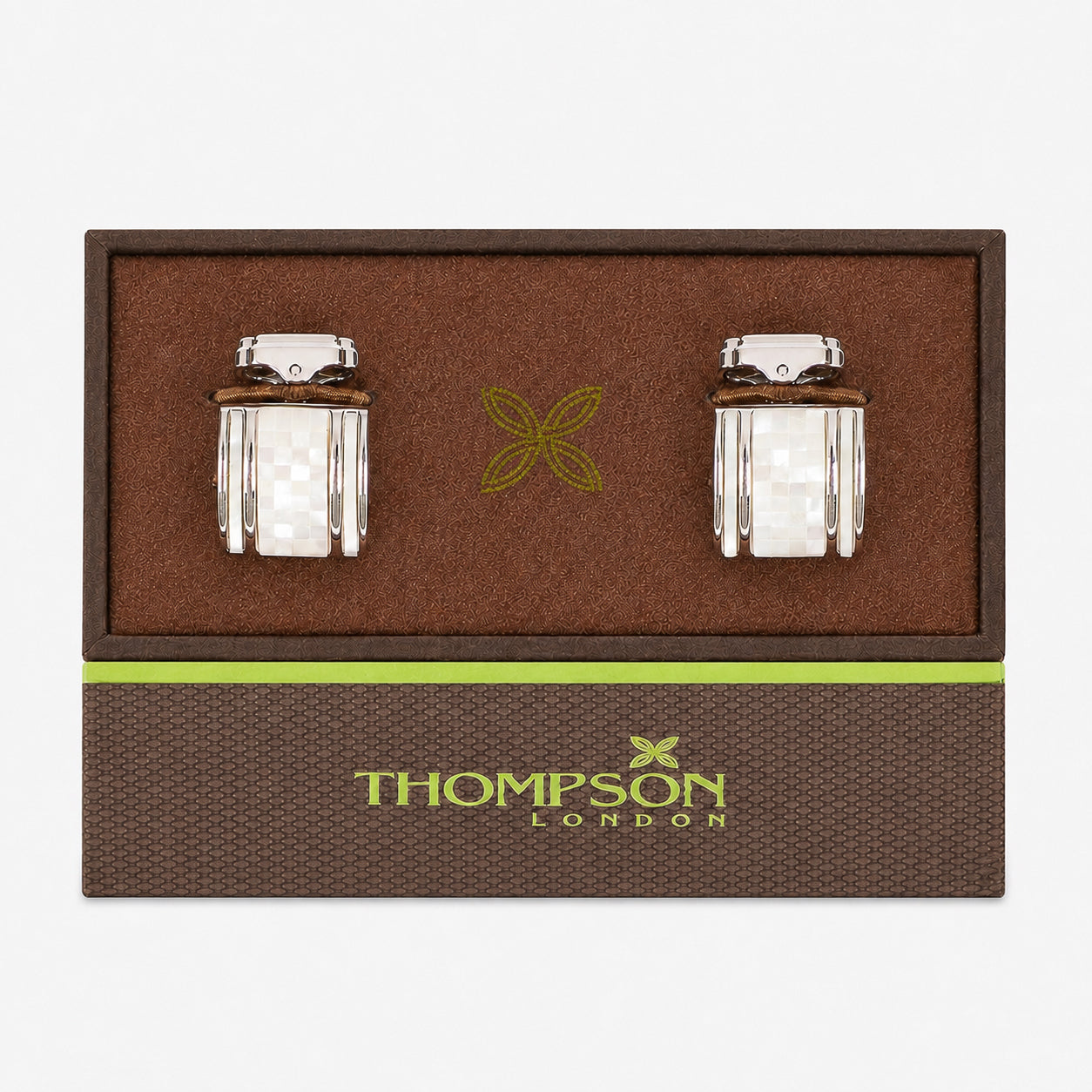 Tateossian Manchetknopen Zilver | Mosaic D-Shape