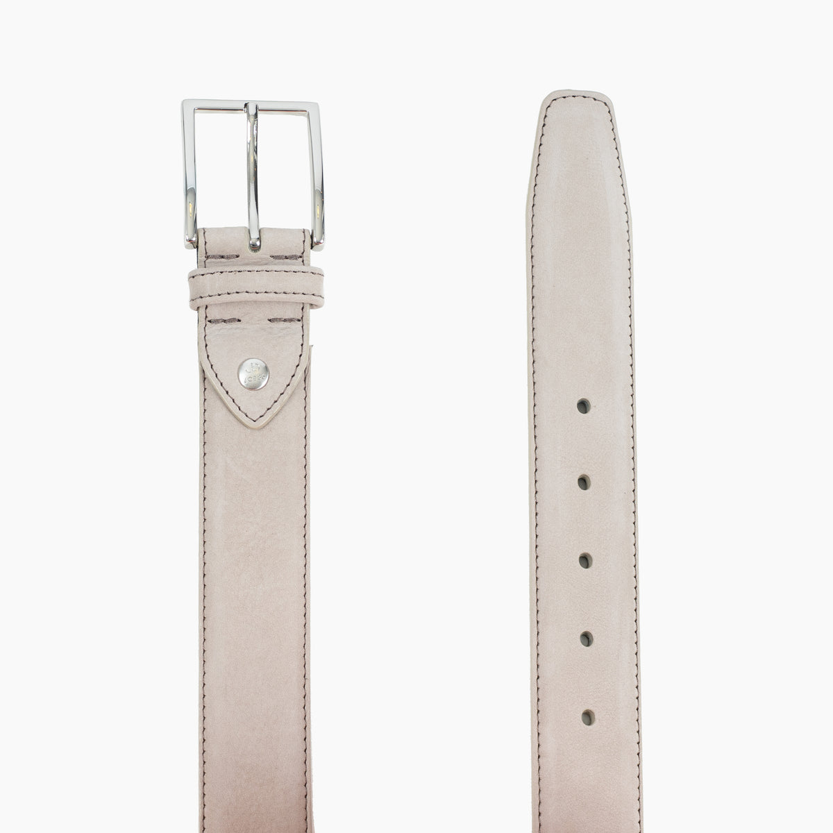 JOB86 Leren Riem Grijs/Taupe | Nubuck