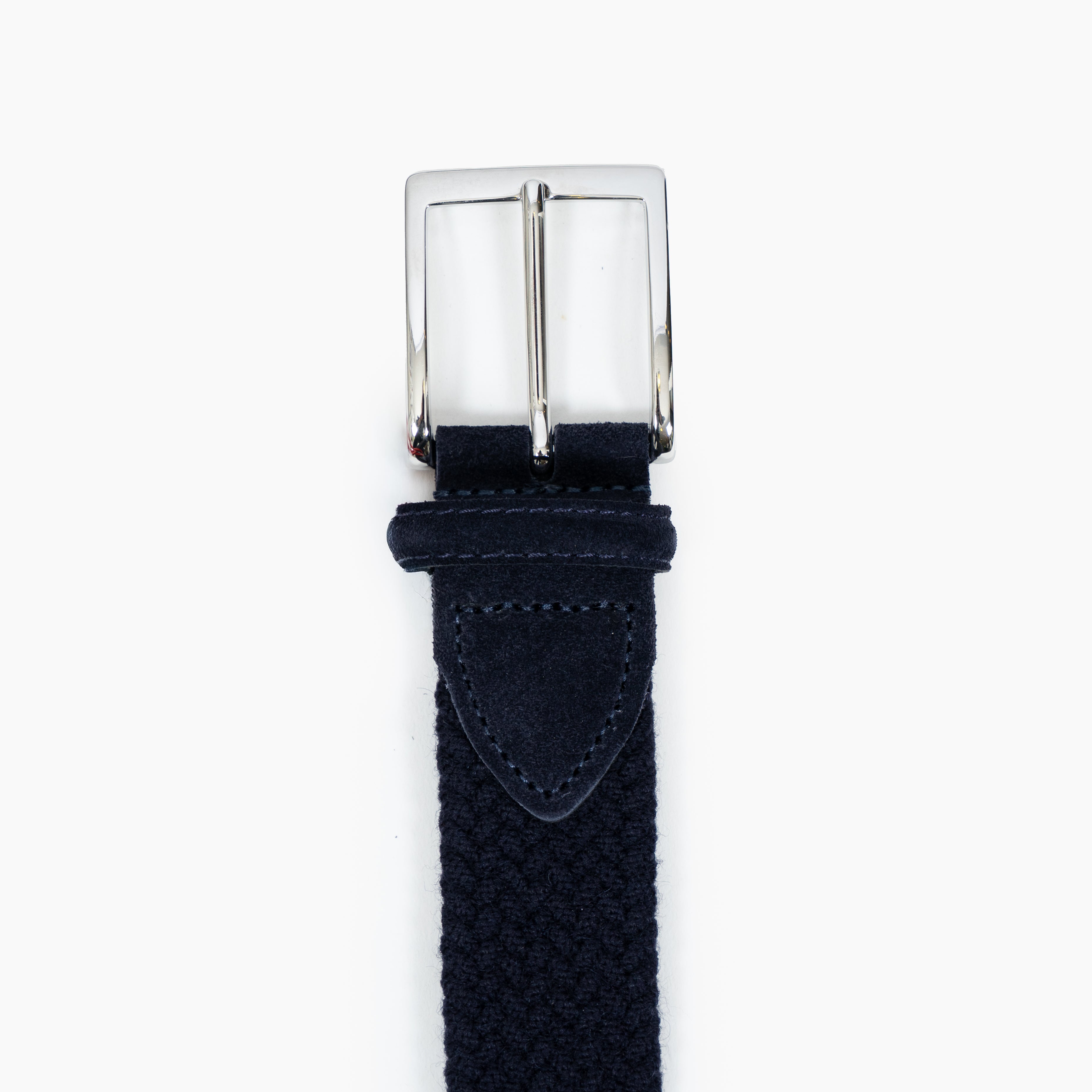Athison Gevlochten Riem Blauw | Wool Elastic Belt