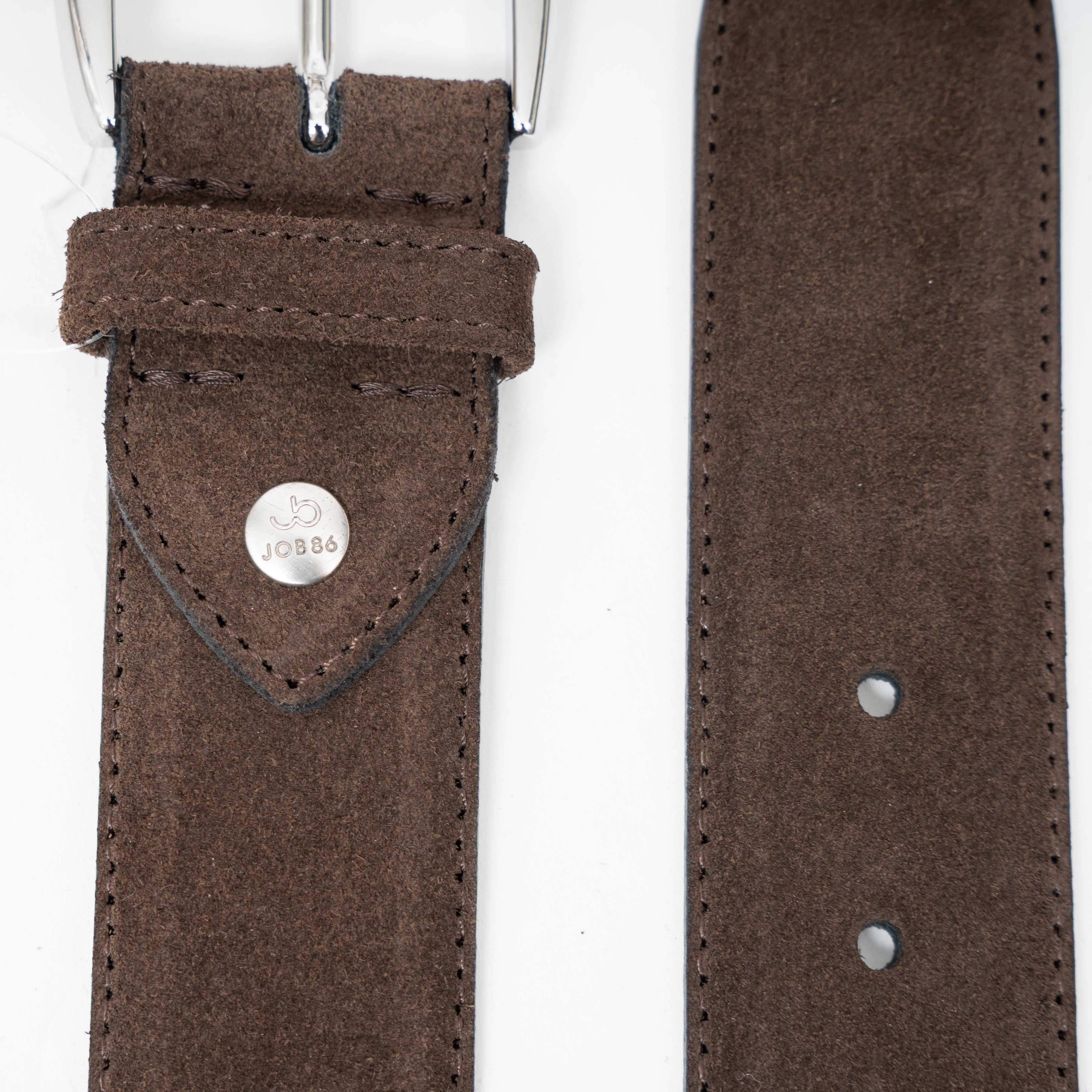 JOB86 Leren Riem Bruin | Suede