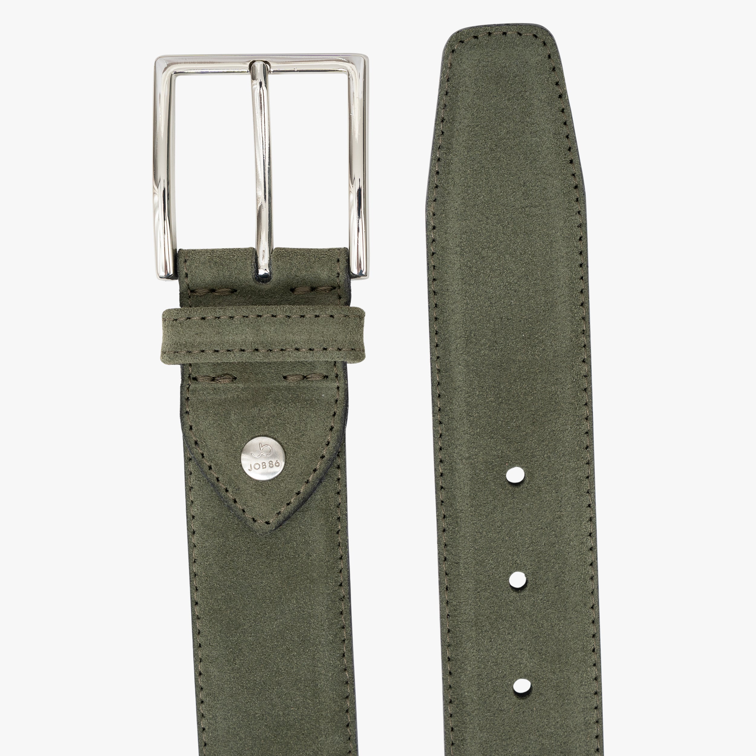 JOB86 Leren Riem Groen | Suède