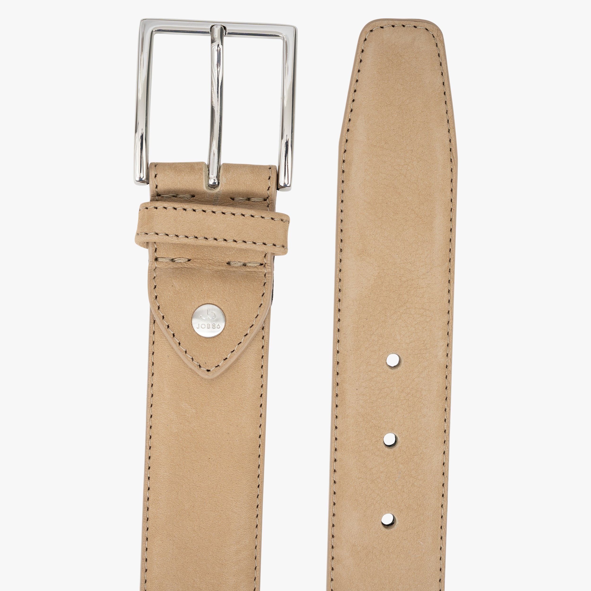 JOB86 Leren Riem Beige | Nubuck