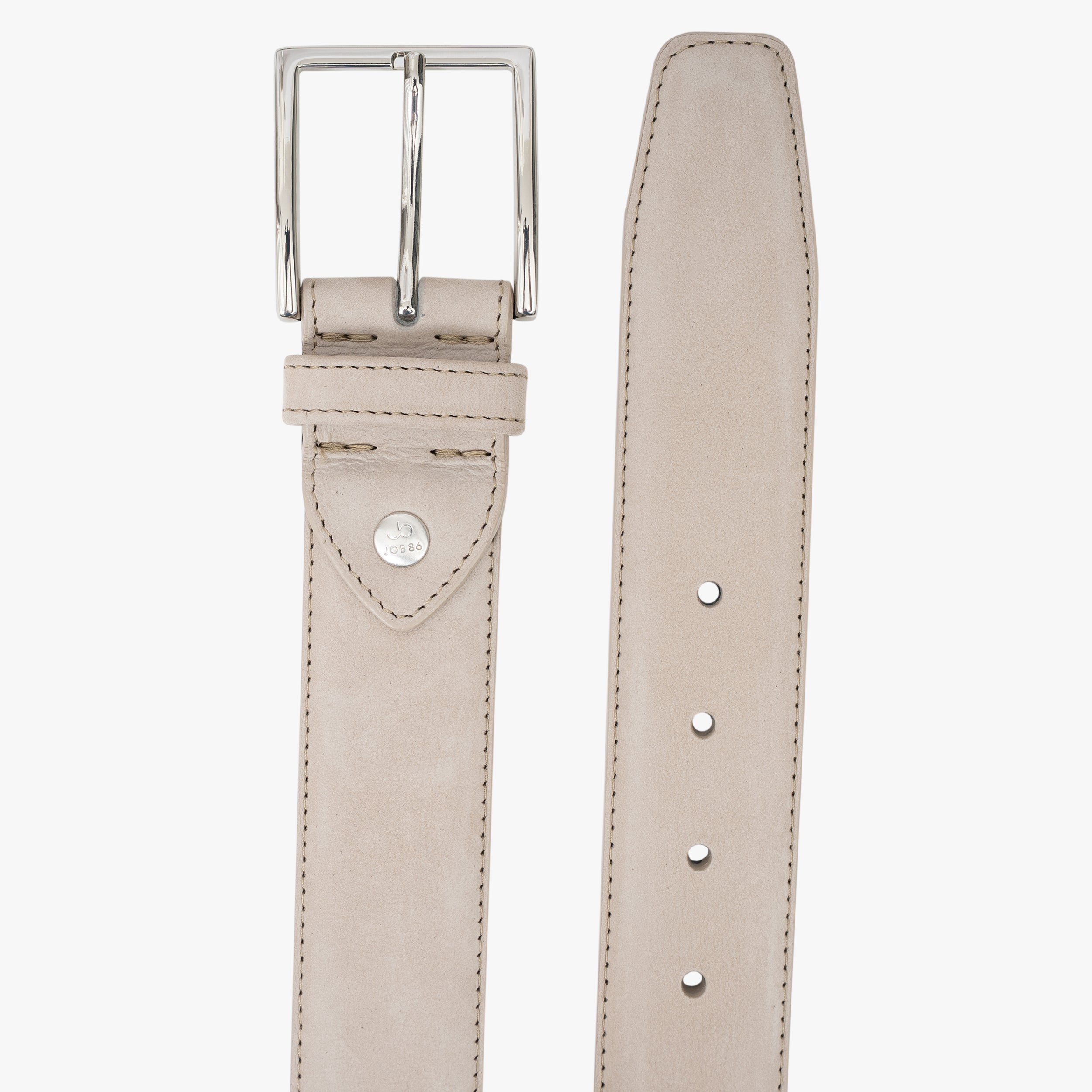 JOB86 Leren Riem Taupe | Nubuck