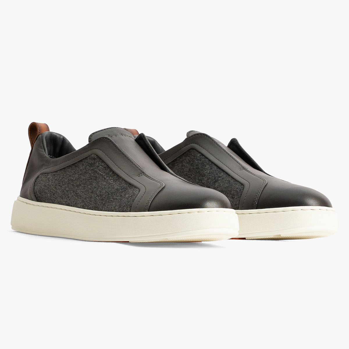 Santoni Sneakers Grijs | Slip-On Flannel