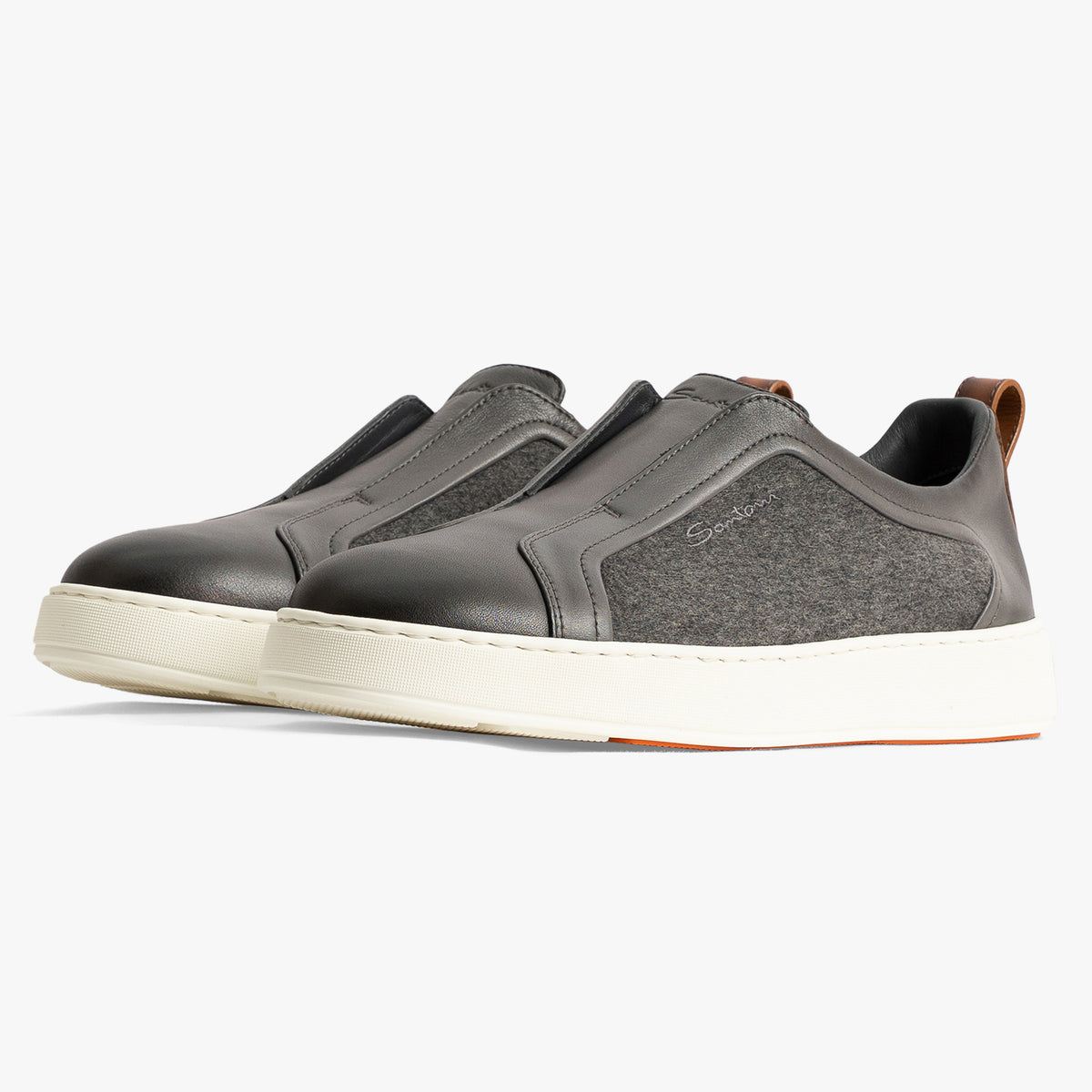 Santoni Sneakers Grijs | Slip-On Flannel