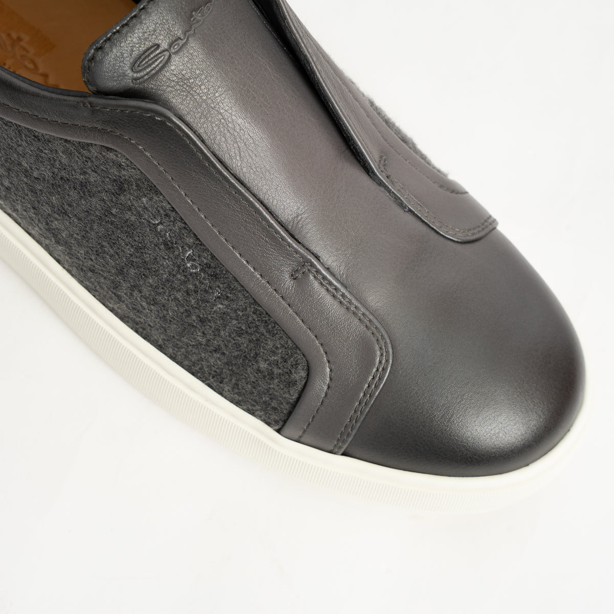 Santoni Sneakers Grijs | Slip-On Flannel