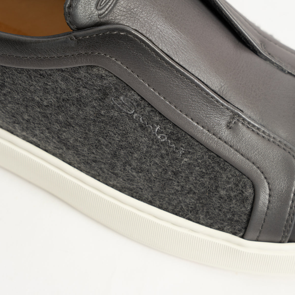 Santoni Sneakers Grijs | Slip-On Flannel