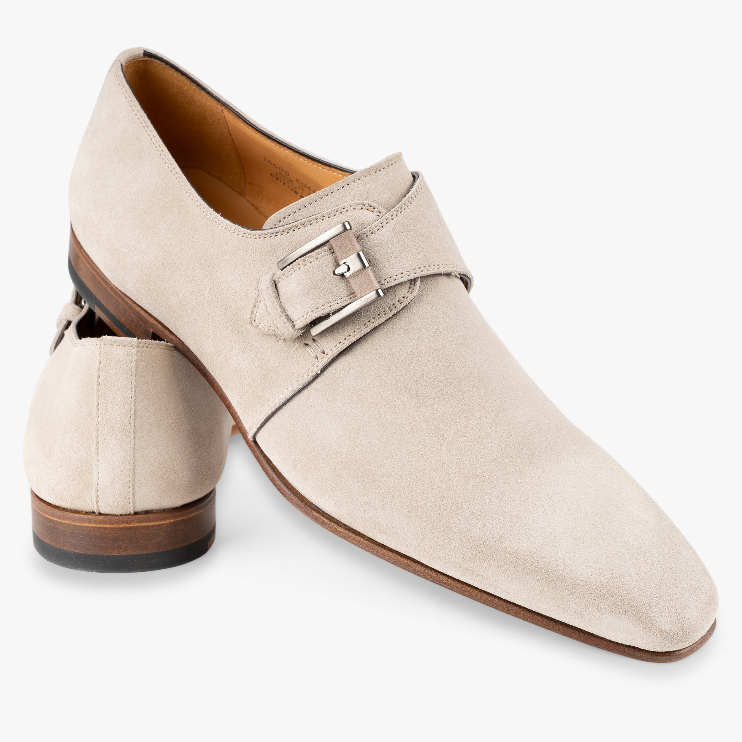Magnanni Gespschoen Ivoor Suede | Single Monkstrap