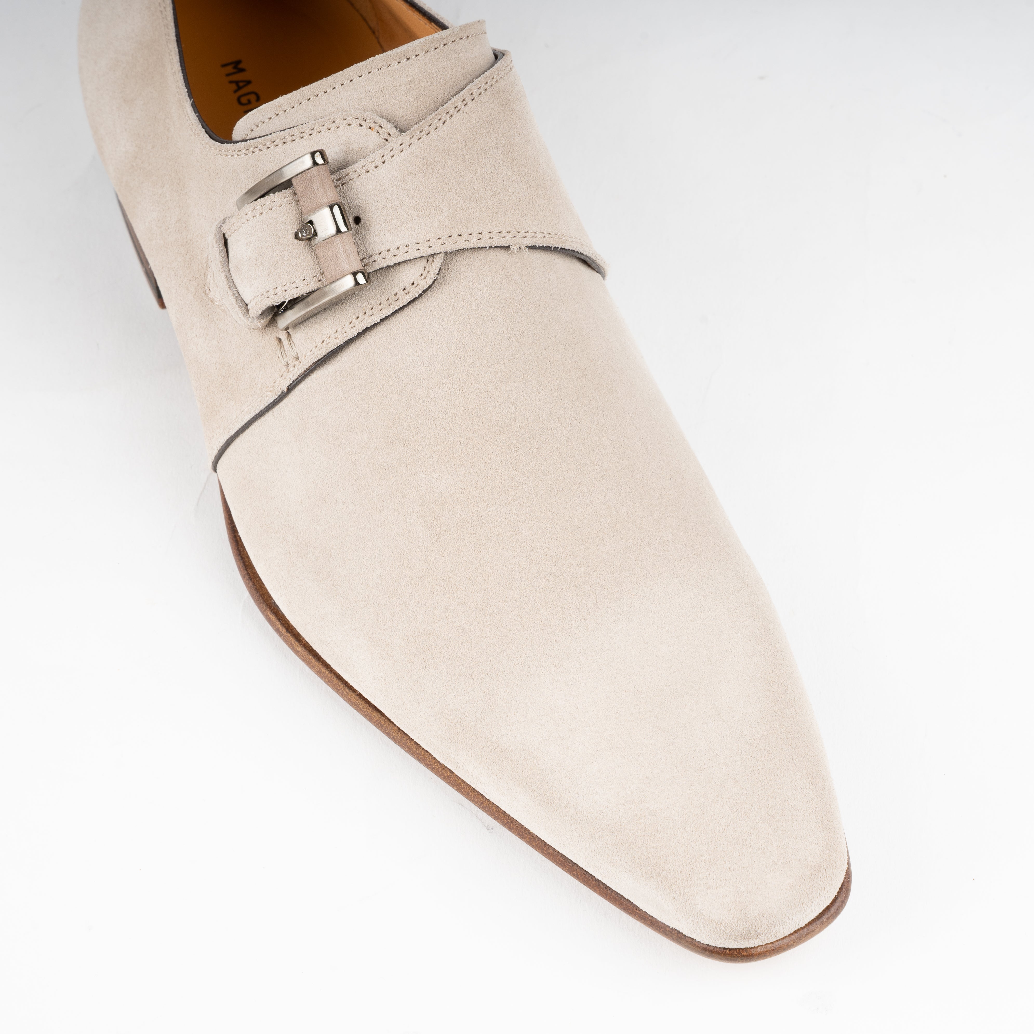 Magnanni Gespschoen Ivoor Suede | Single Monkstrap
