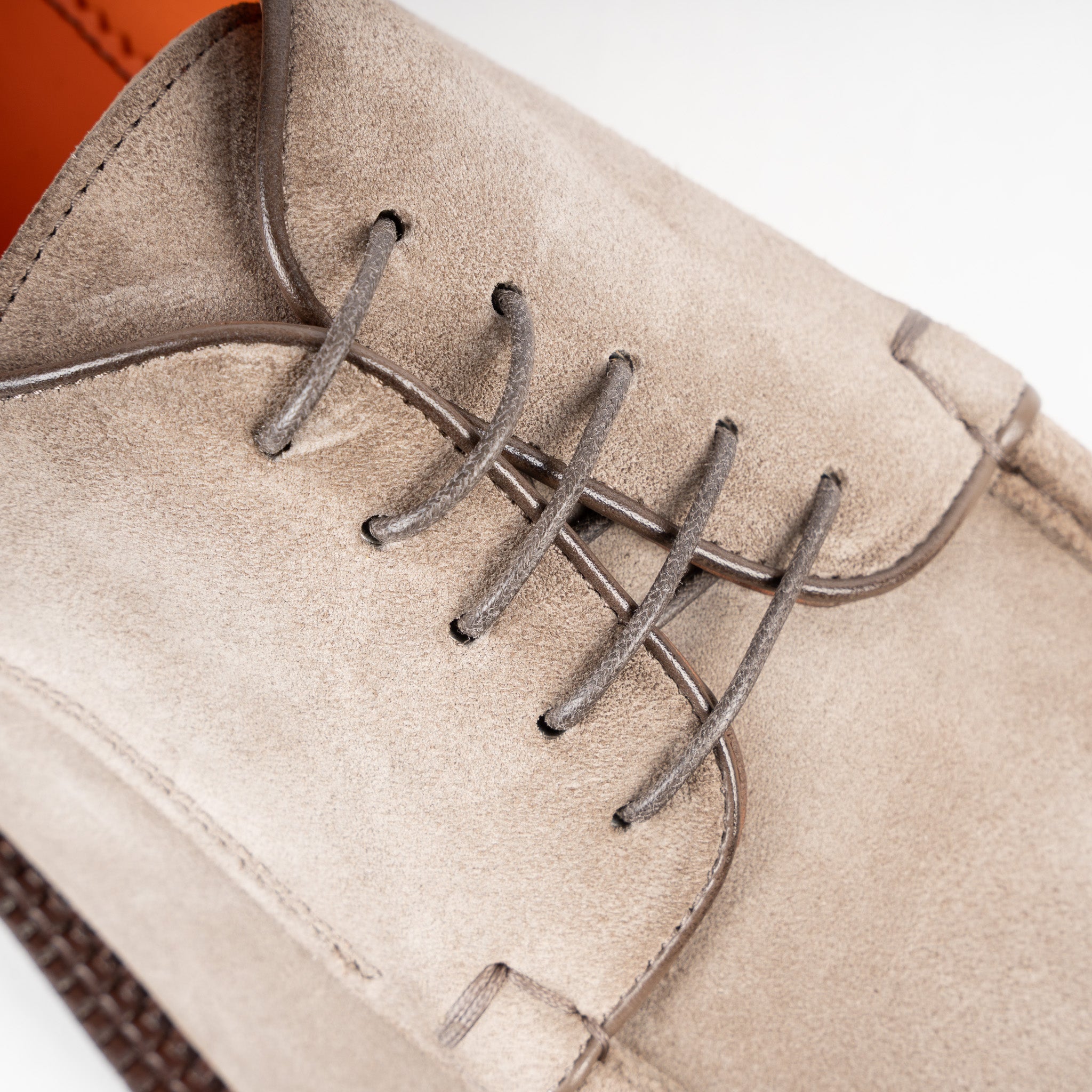 Santoni Veterschoen Taupe | Apron Toe