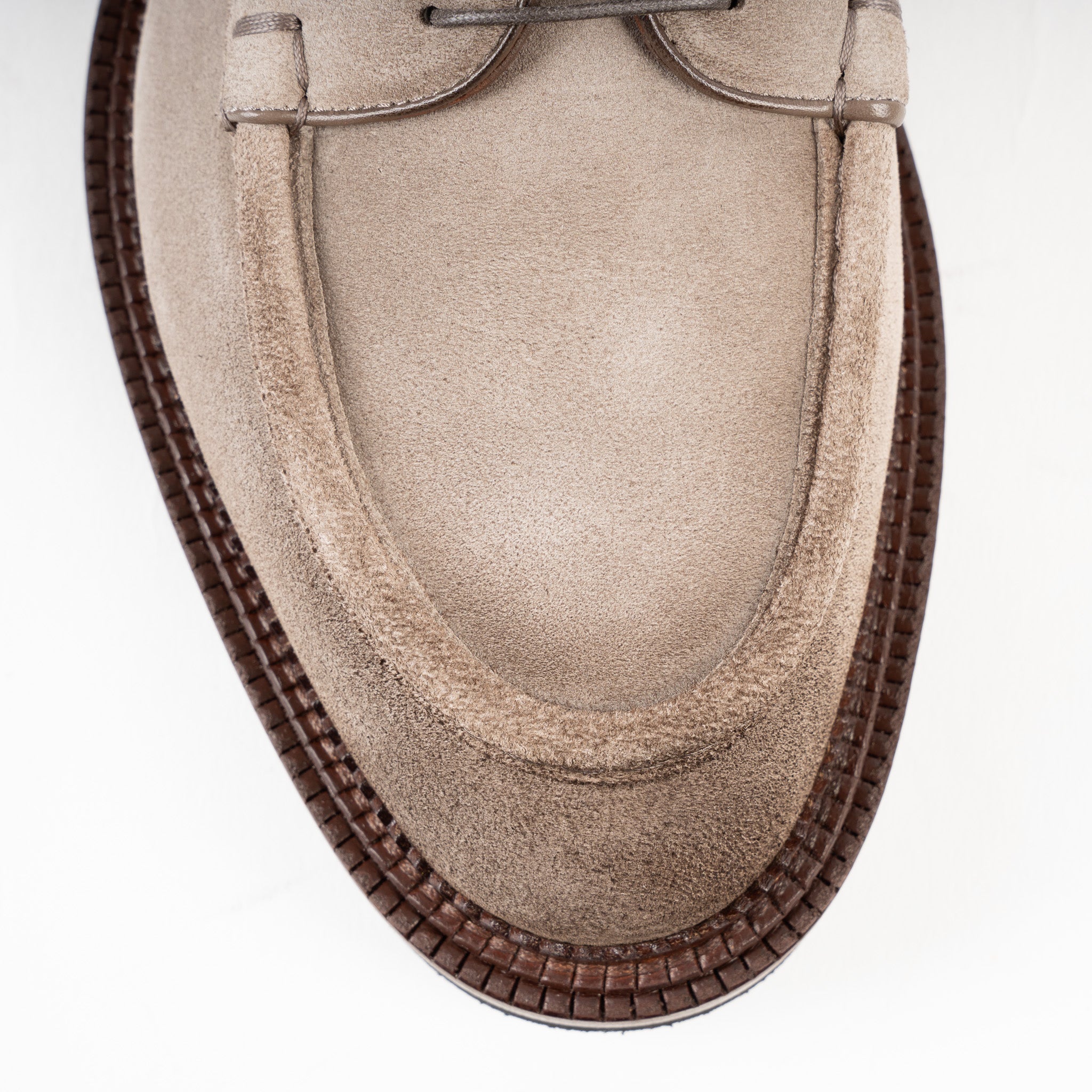 Santoni Veterschoen Taupe | Apron Toe