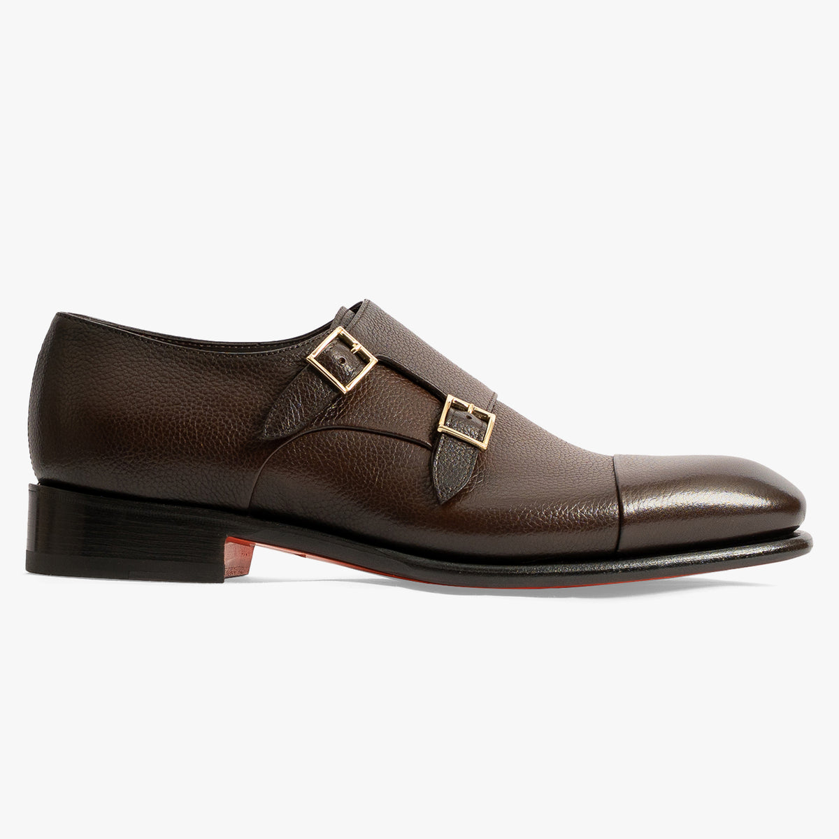 Santoni Dubbele Gespschoen Bruin | Goodyear Welt