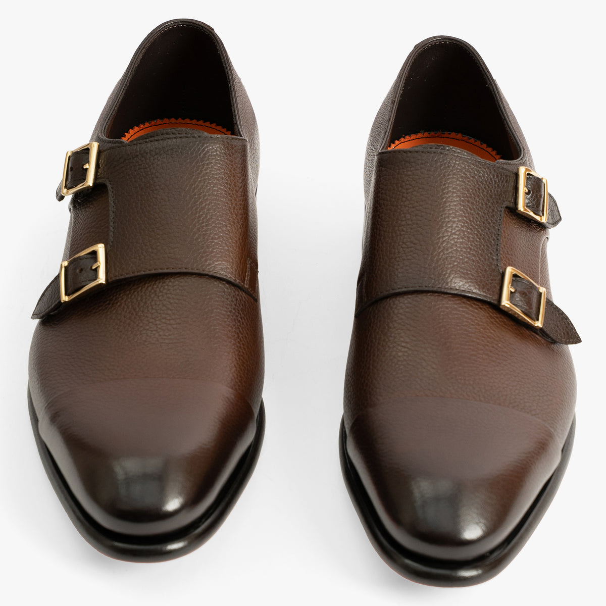 Santoni Dubbele Gespschoen Bruin | Goodyear Welt