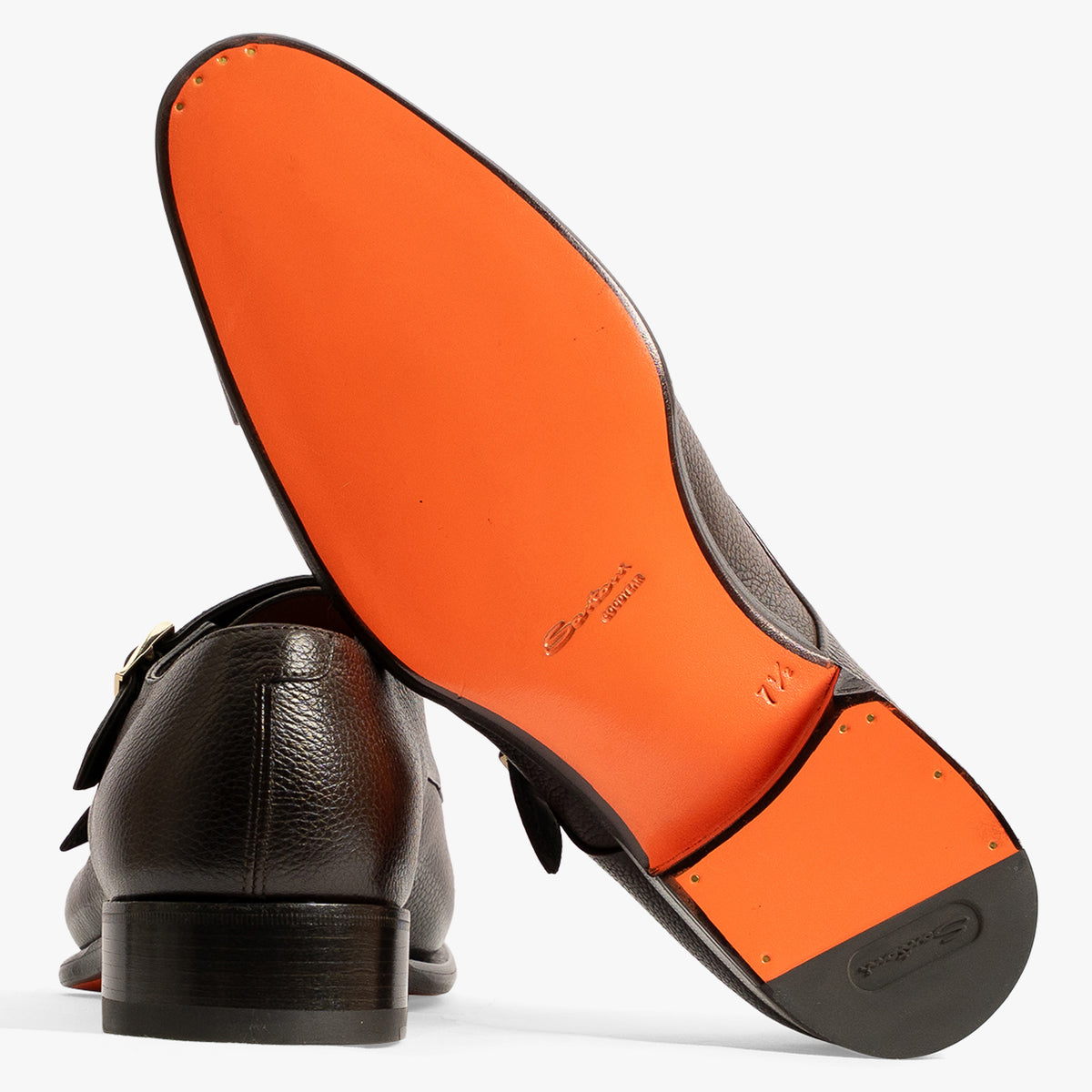 Santoni Dubbele Gespschoen Bruin | Goodyear Welt