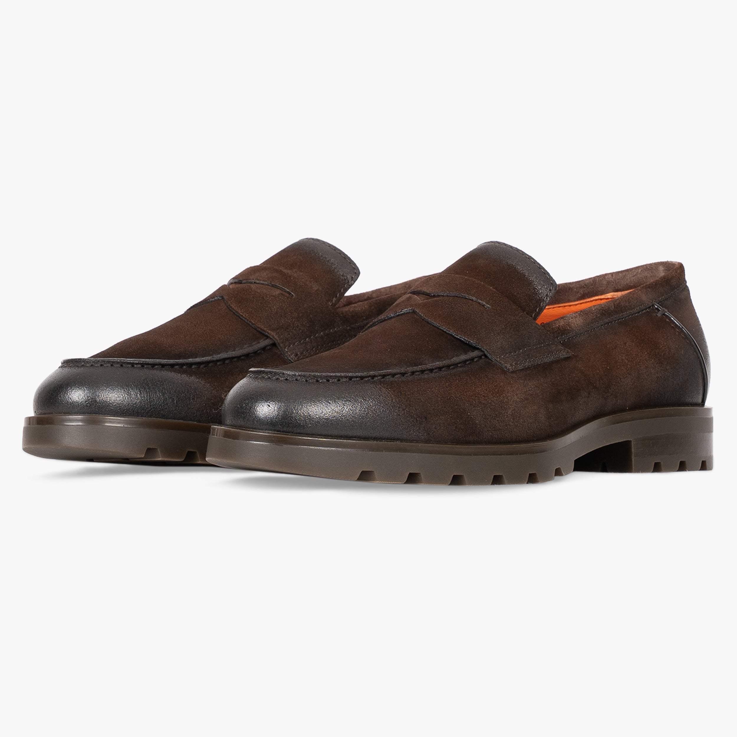 Santoni Loafer Bruin Suède | Penny