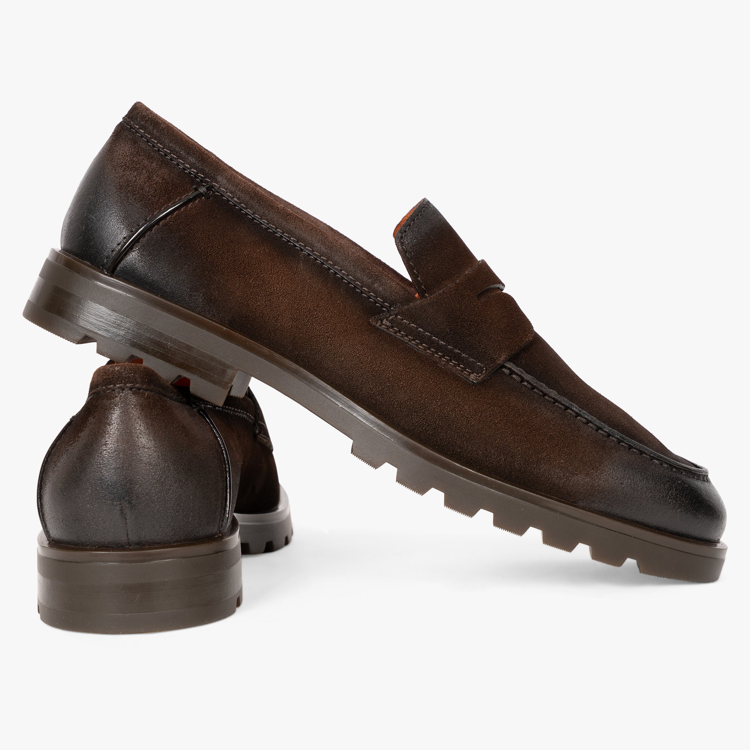 Santoni Loafer Bruin Suède | Penny