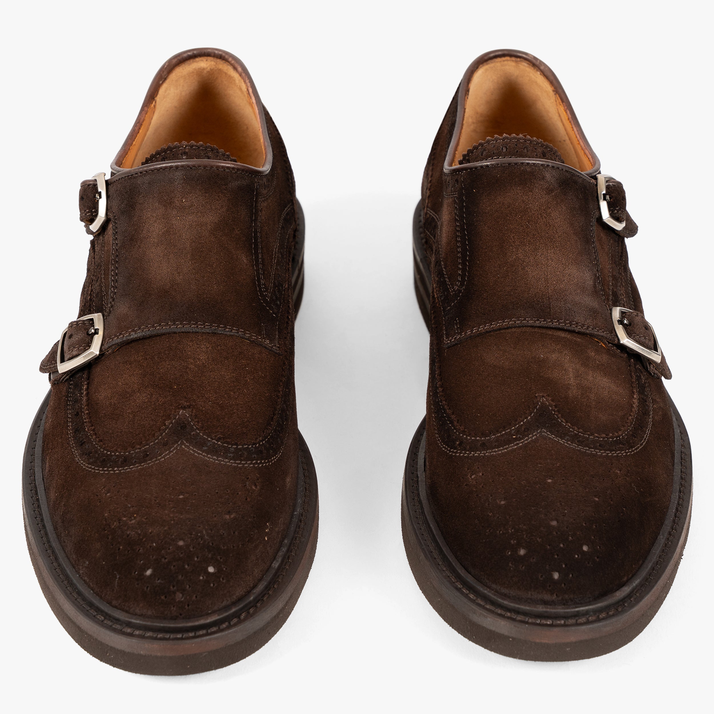 Magnanni Dubbele Gespschoen Bruin | Brogue