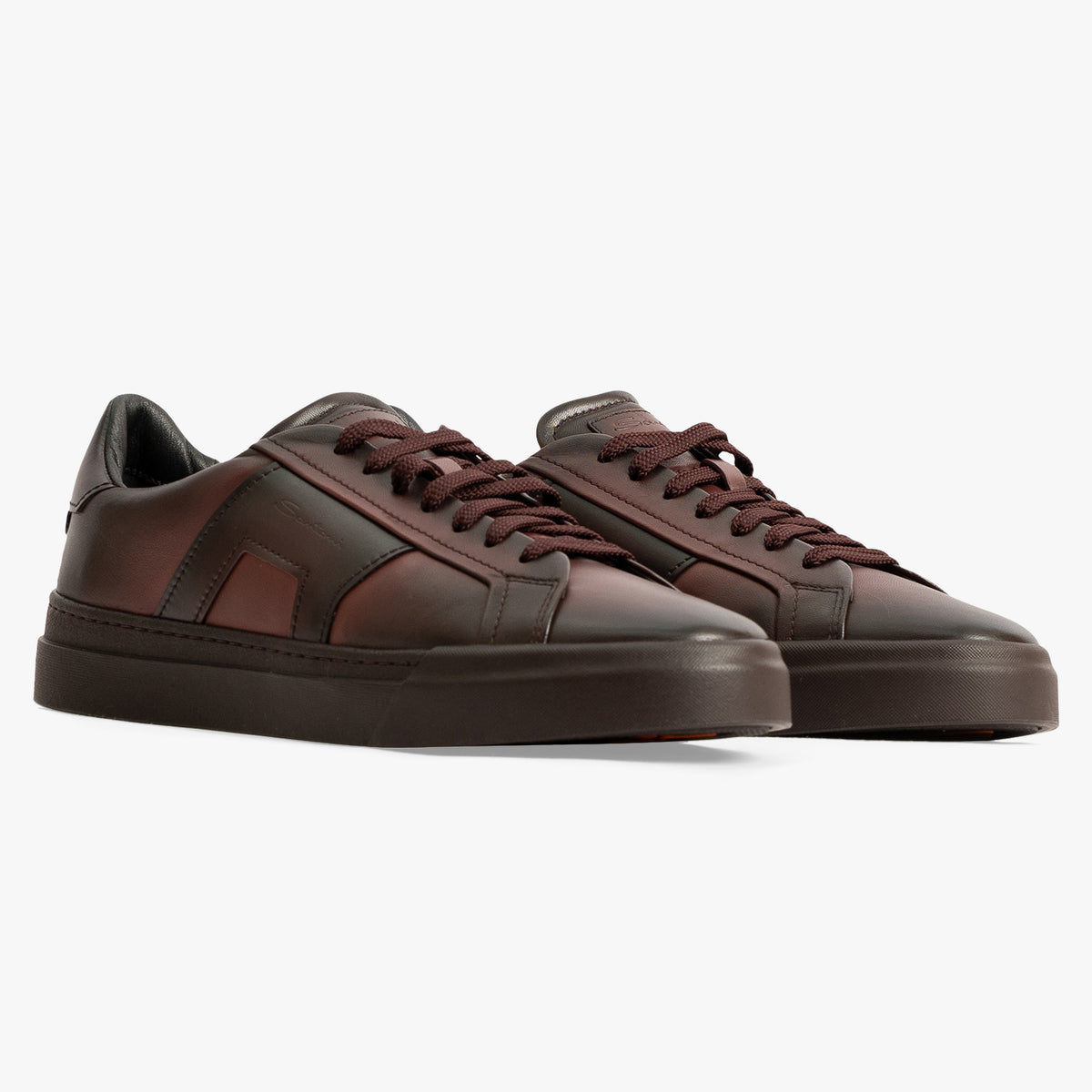 Santoni Sneaker Bordeauxrood | Double Buckle