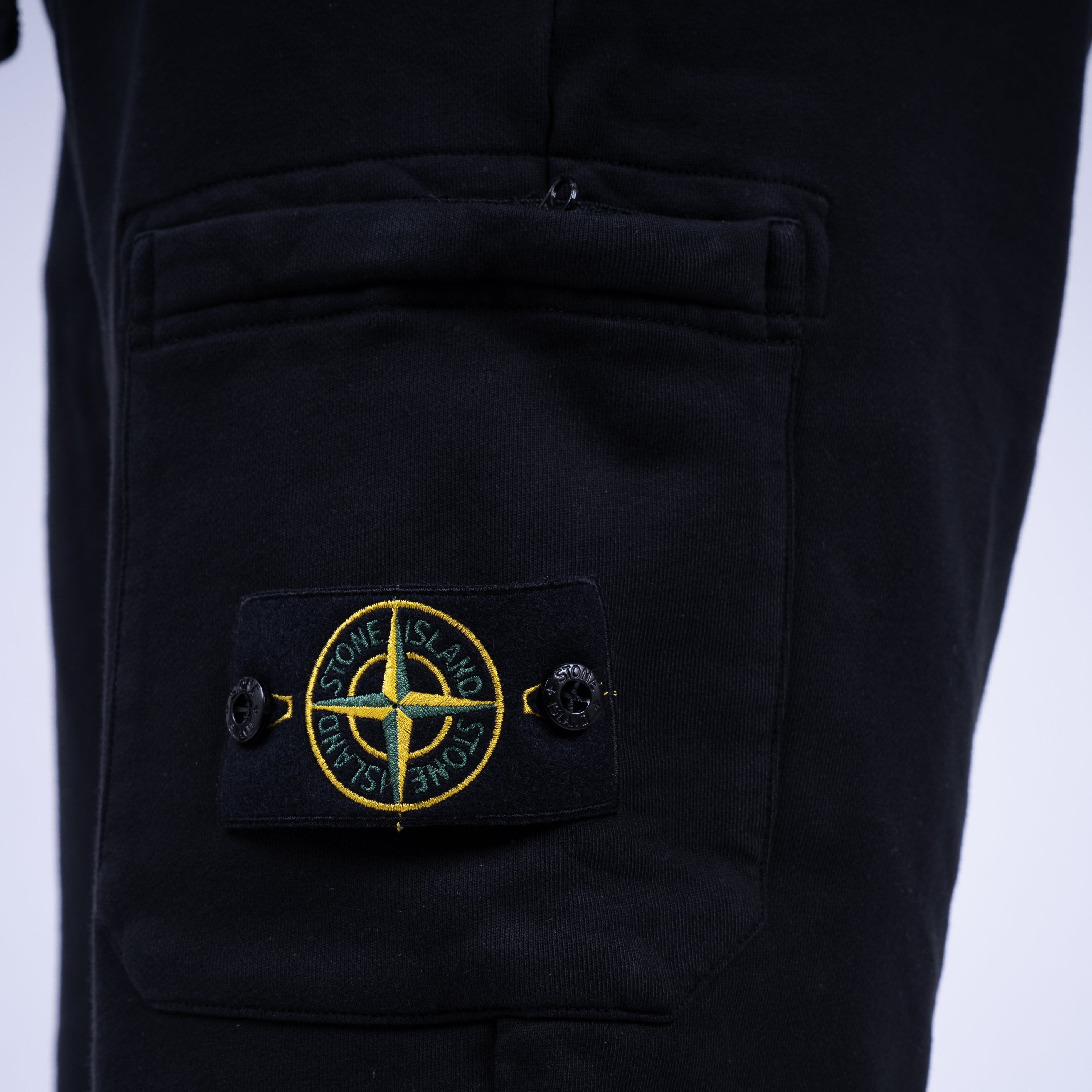 Stone Island Joggingbroek Zwart | Organic Cotton Fleece