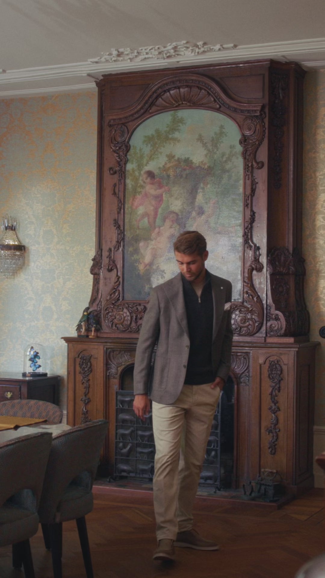 Outfit 42 – Bruin L.B.M. 1911 colbert met Gran Sasso trui en Berwich chino – video